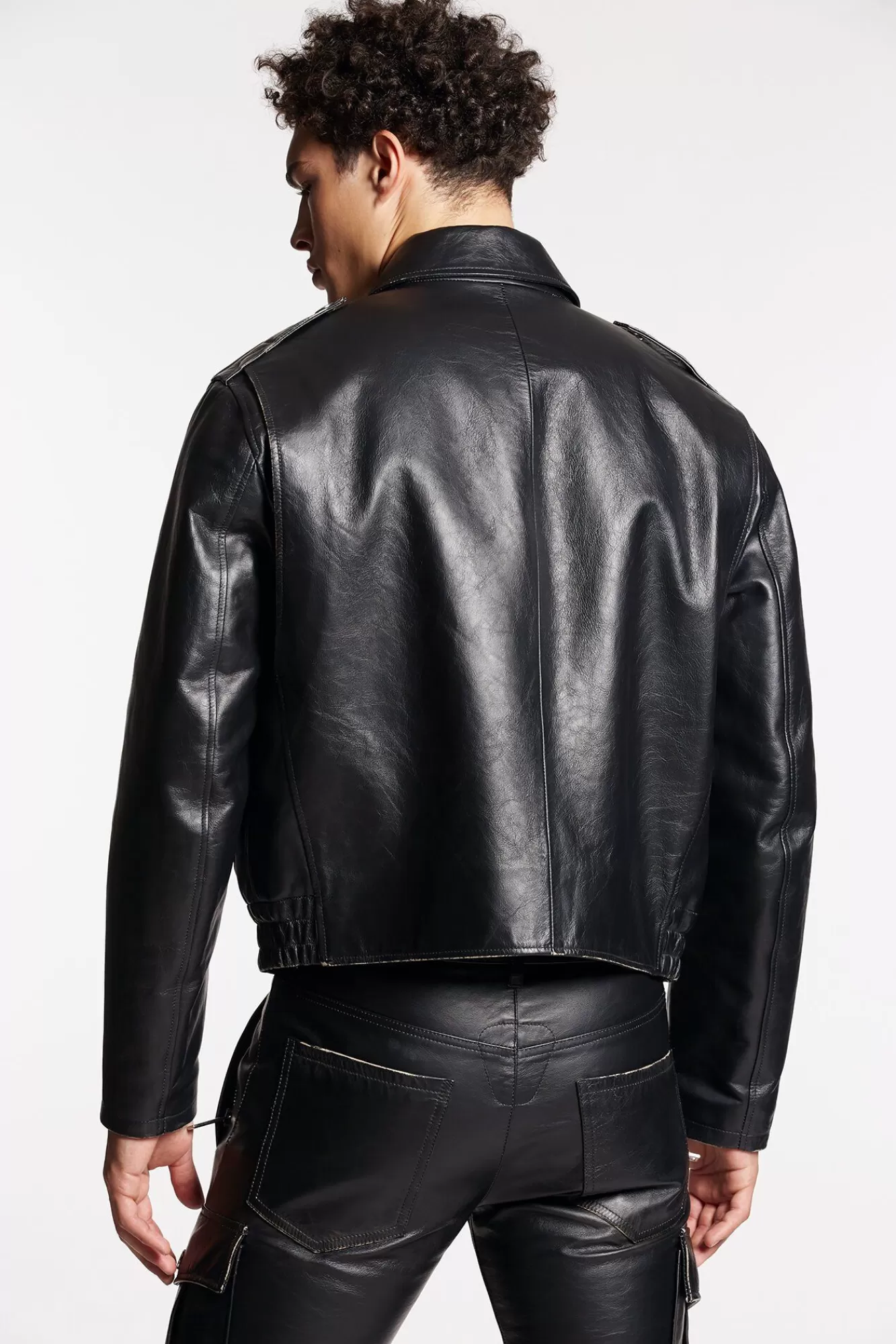 Aviator Leather Jacket<Dsquared2 Clearance