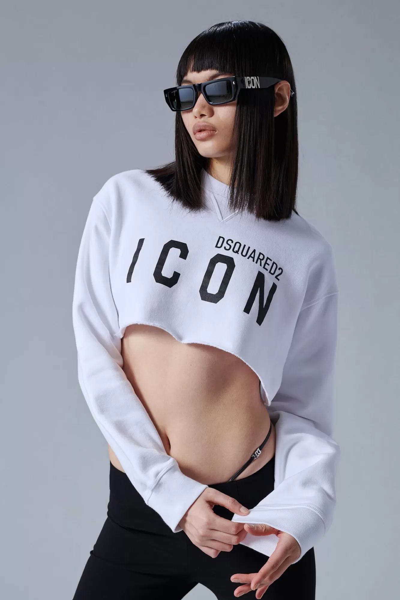 Be Icon Cropped Cool Sweatshirt<Dsquared2 Clearance