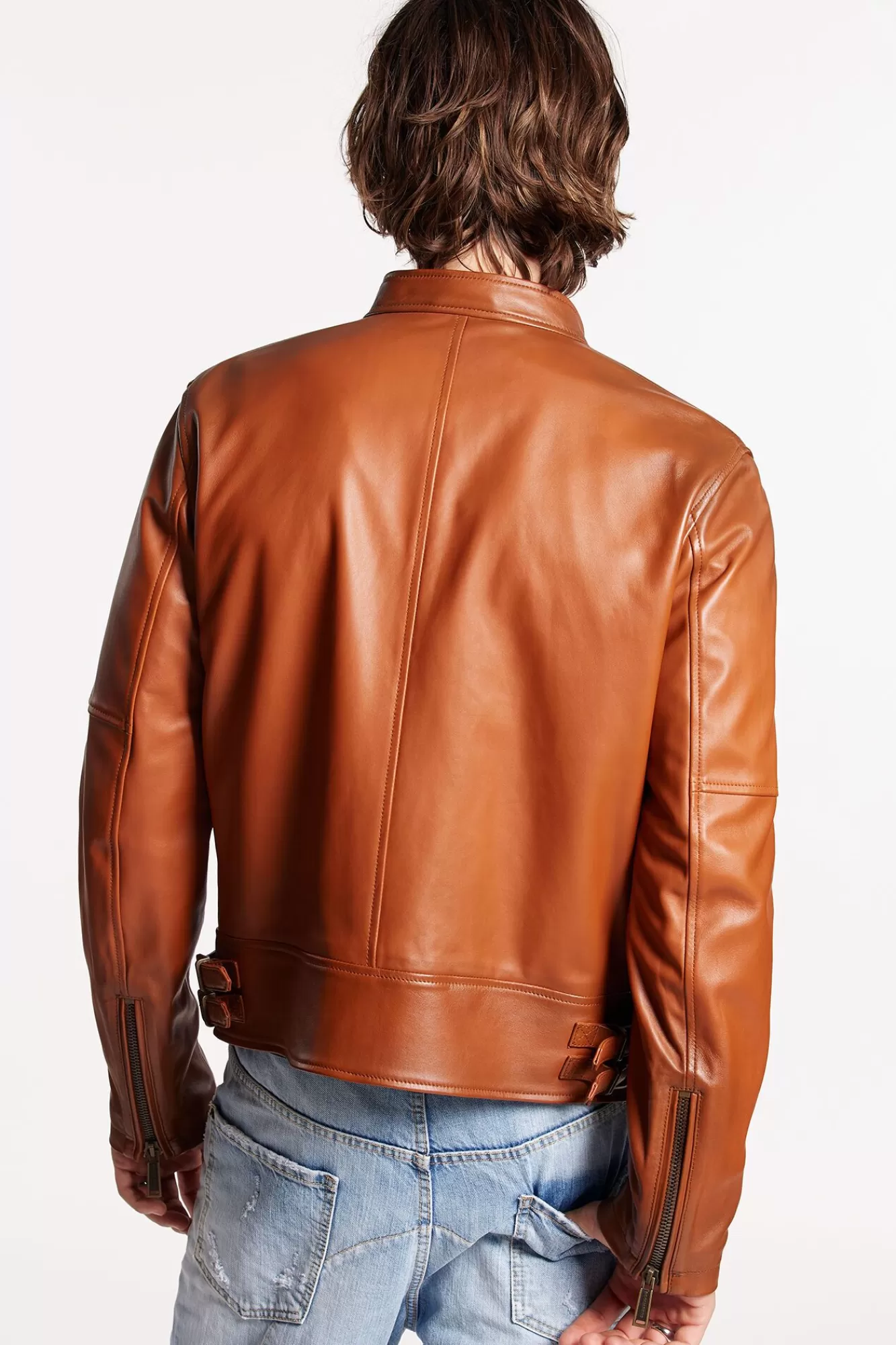 Biker Leather Jacket<Dsquared2 Shop