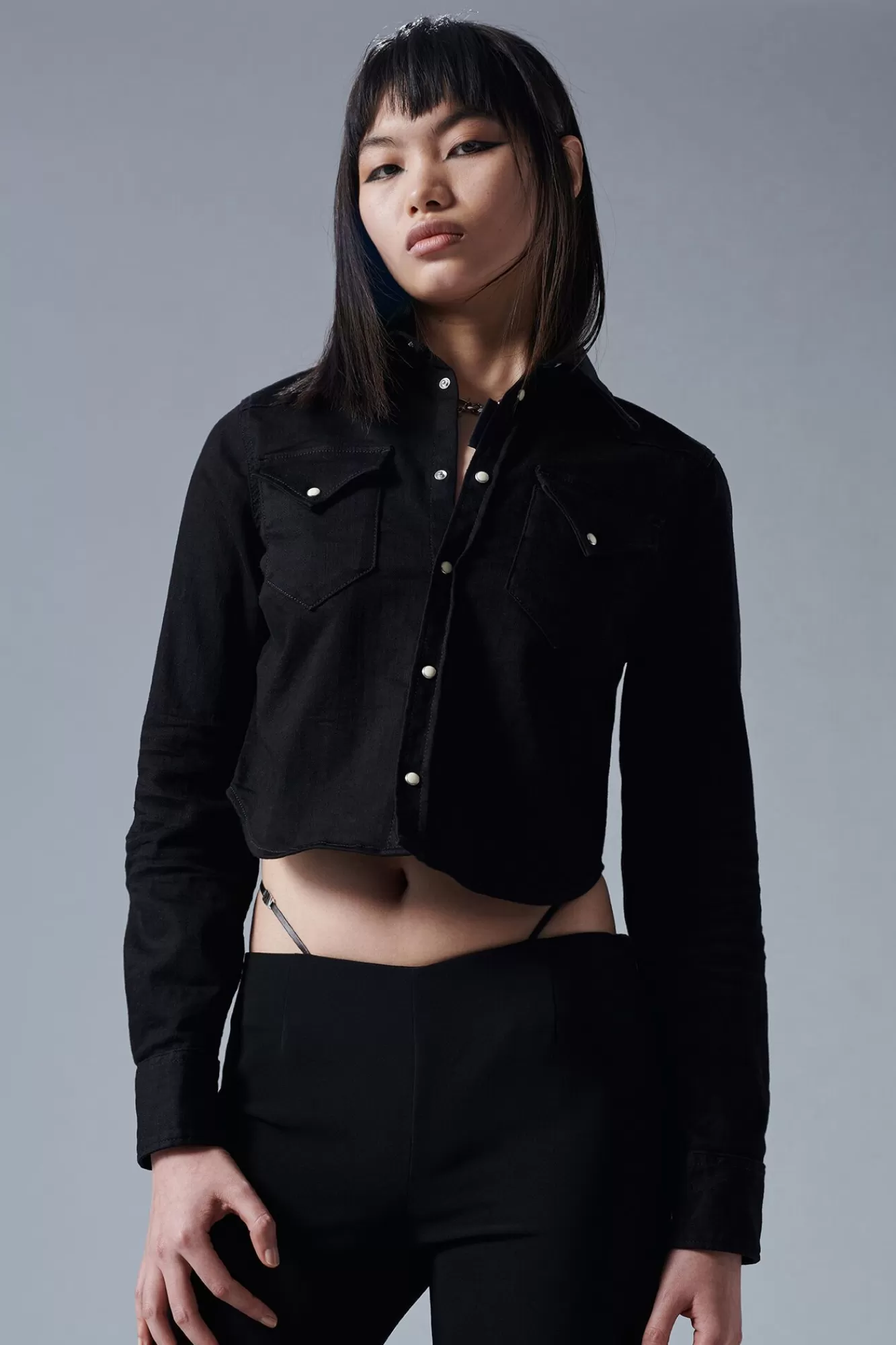 Bull Wash Icon Western Cropped Shirt<Dsquared2 Clearance