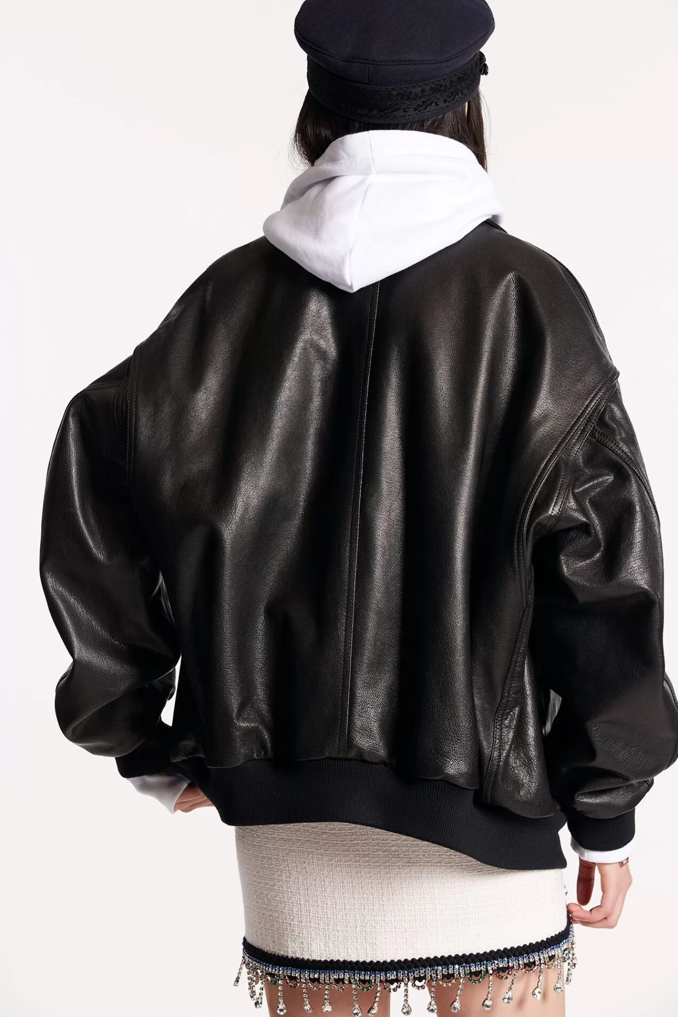 Classic Leather Bomber Jacket<Dsquared2 Clearance