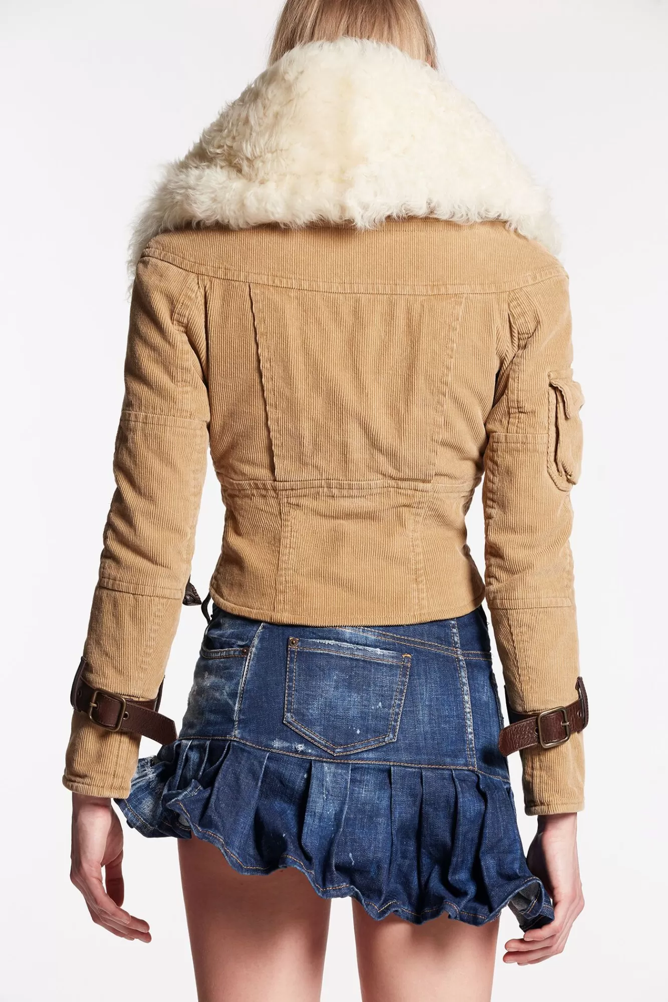 Cloudy Wash Side Open Denim Skirt<Dsquared2 Outlet