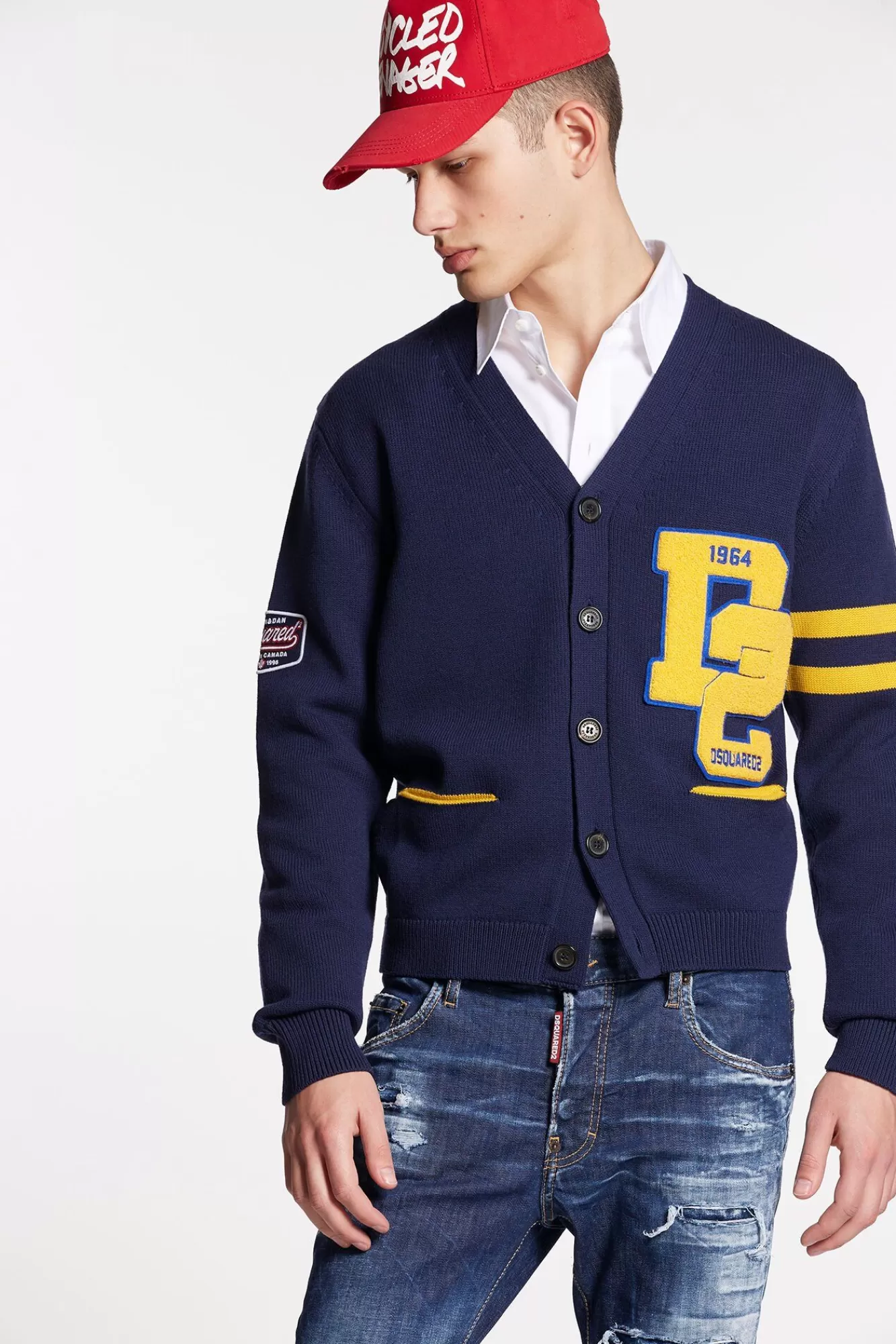 College Shetland Cardigan Knit<Dsquared2 Flash Sale