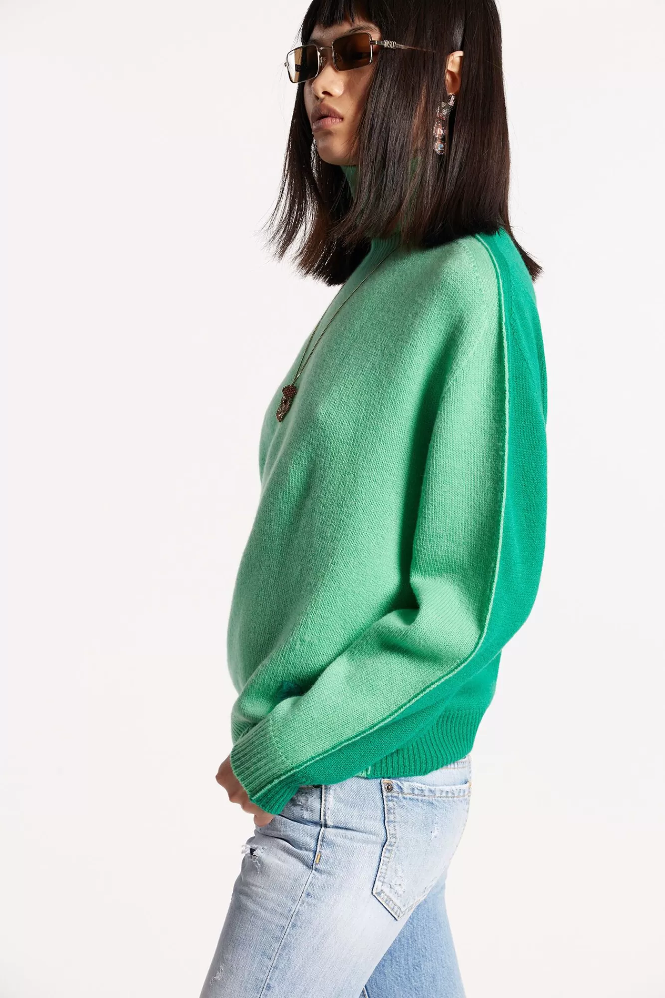 Contrast Color Turtleneck Knit<Dsquared2 Store