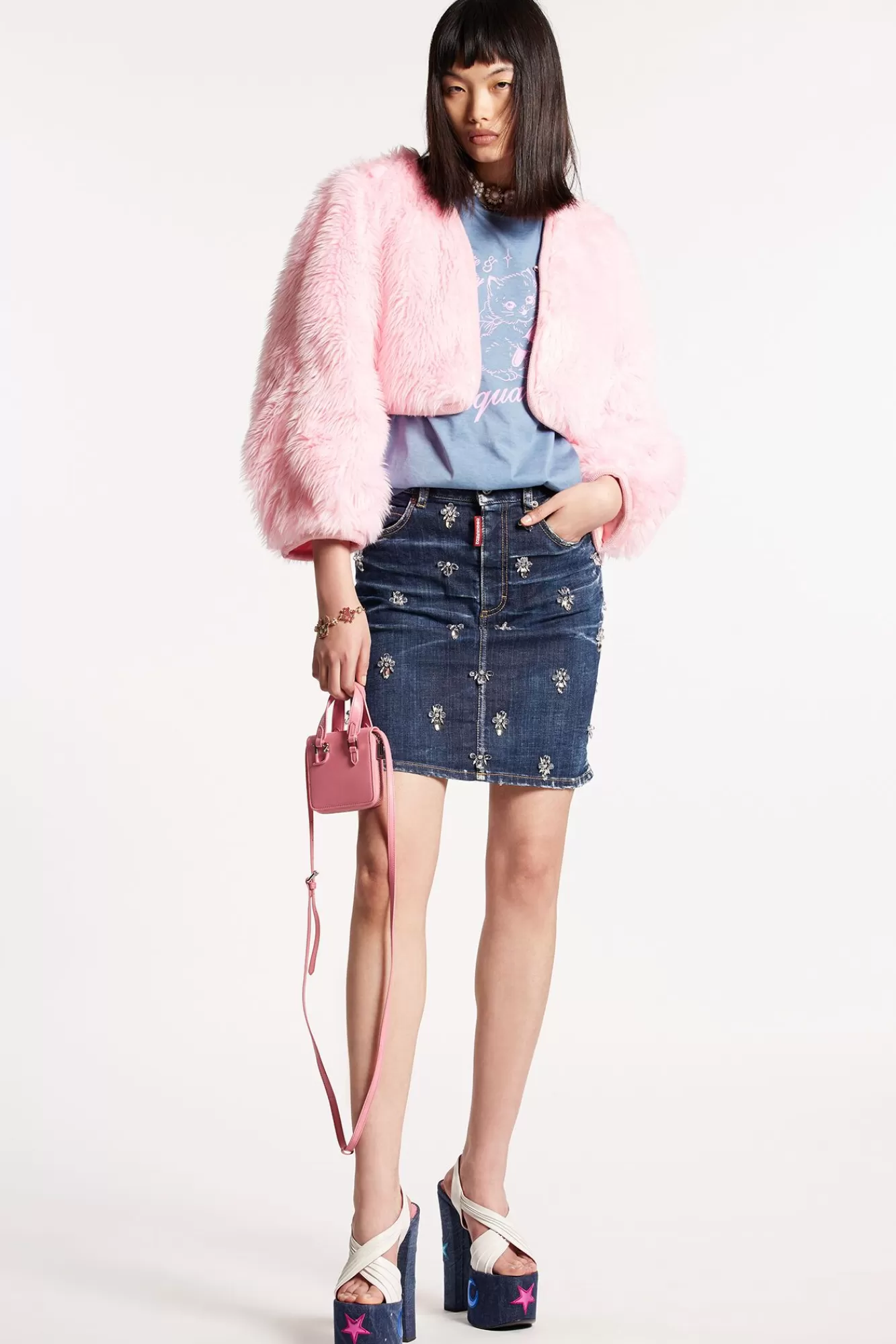 Crystal Flies Wash Mini Skirt<Dsquared2 Store