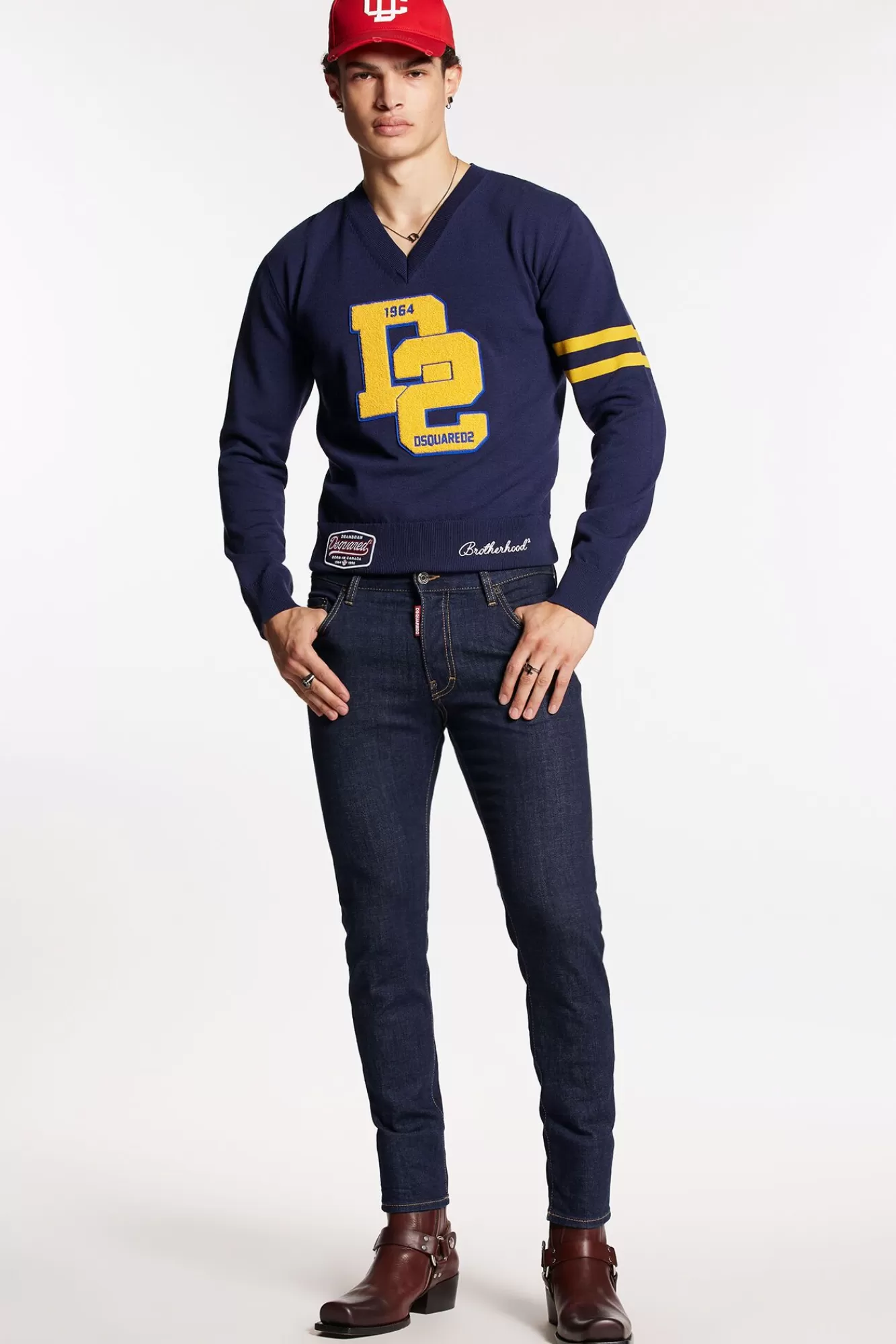 Dark Rince Wash Skater Jeans<Dsquared2 Clearance