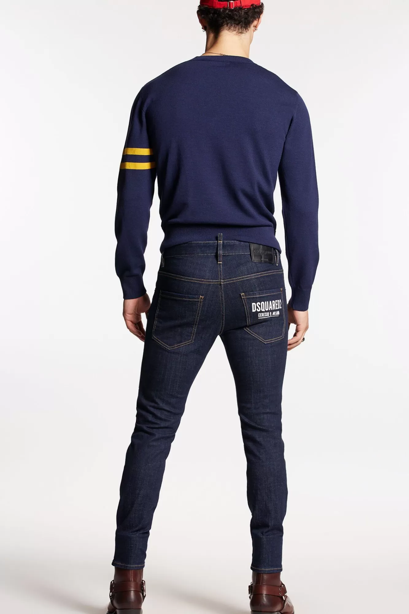 Dark Rince Wash Skater Jeans<Dsquared2 Clearance