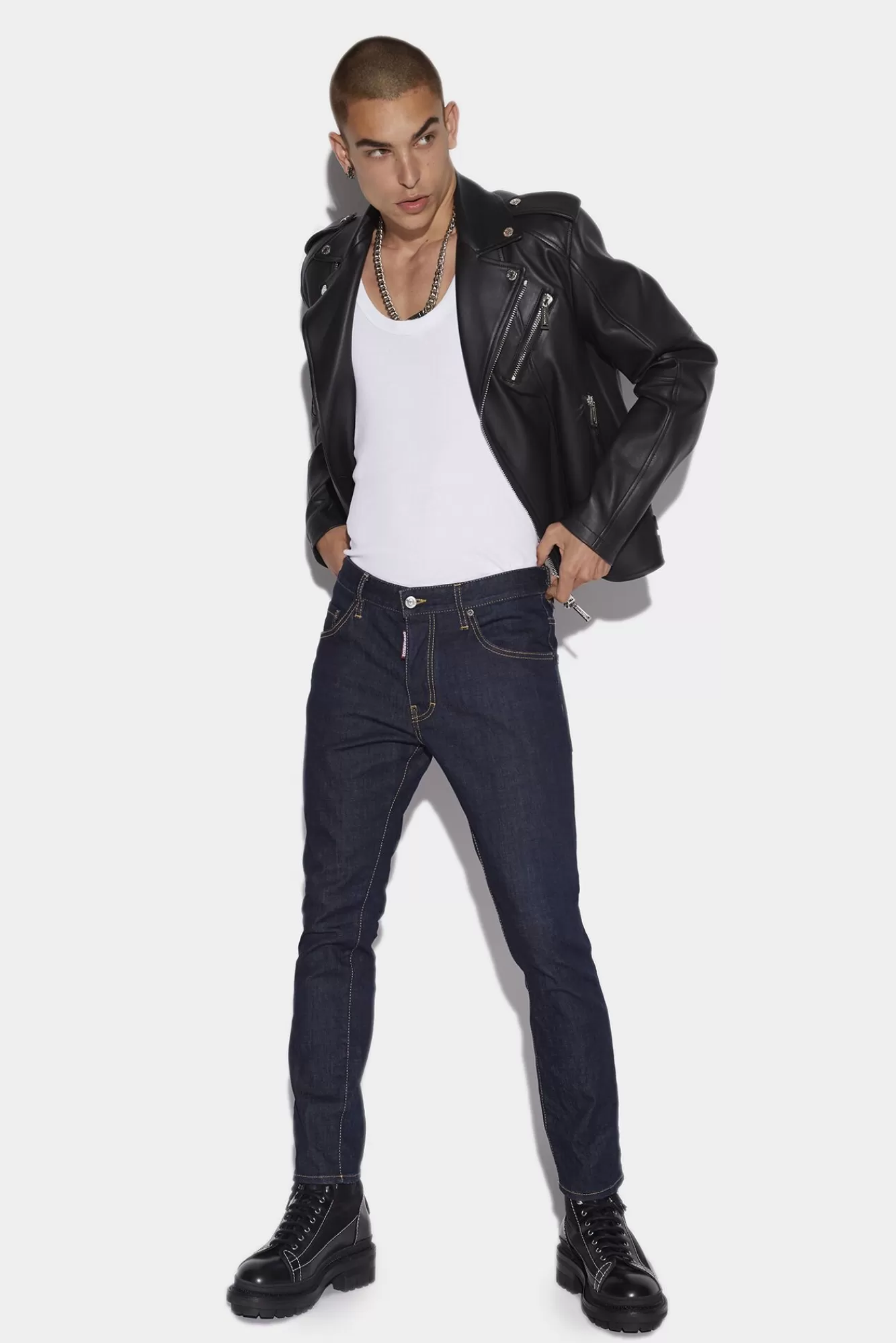 Dark Rinse Ceresio 9 Skater Denim Jeans<Dsquared2 Store