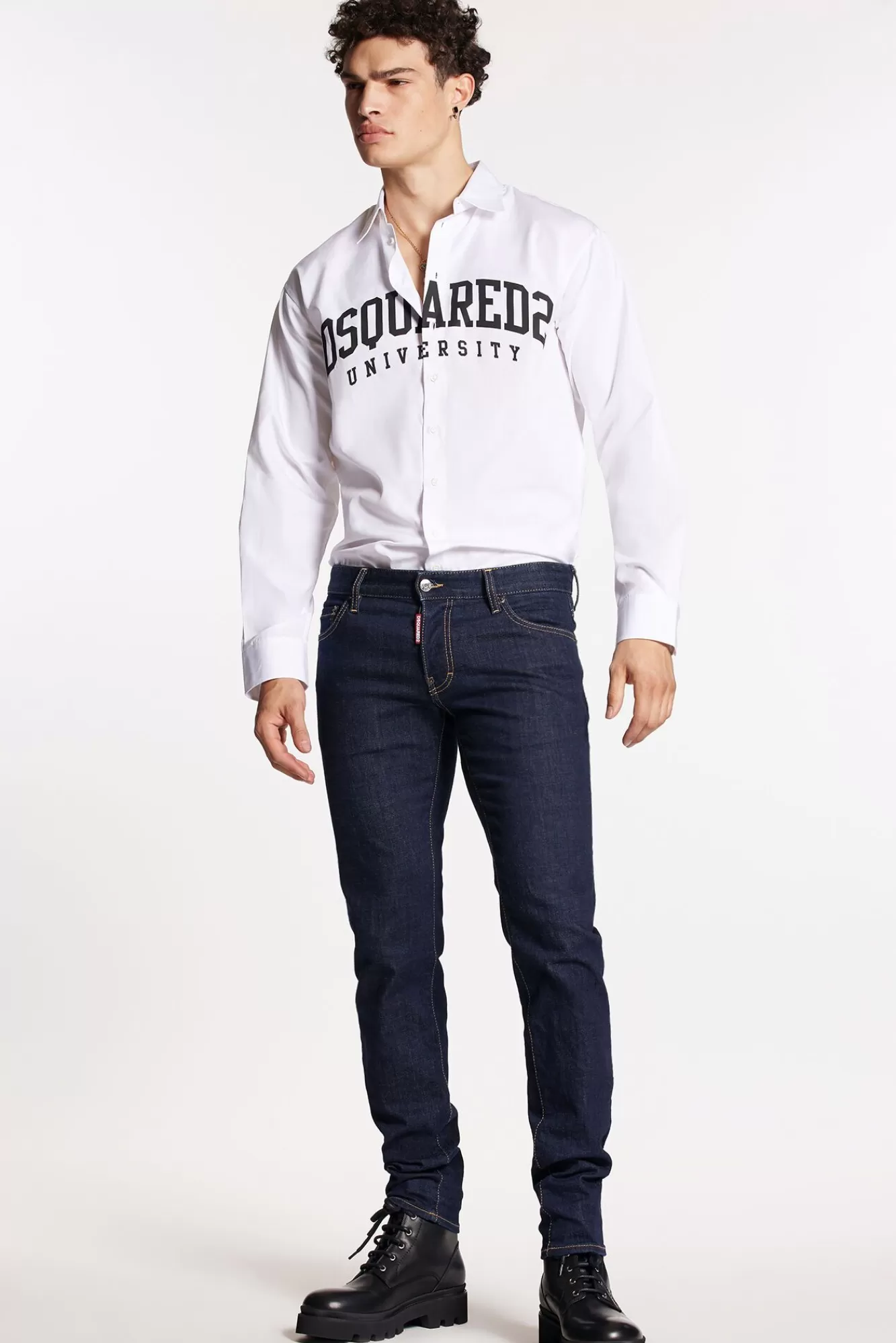 Dark Rinse Wash Slim Jeans<Dsquared2 Discount