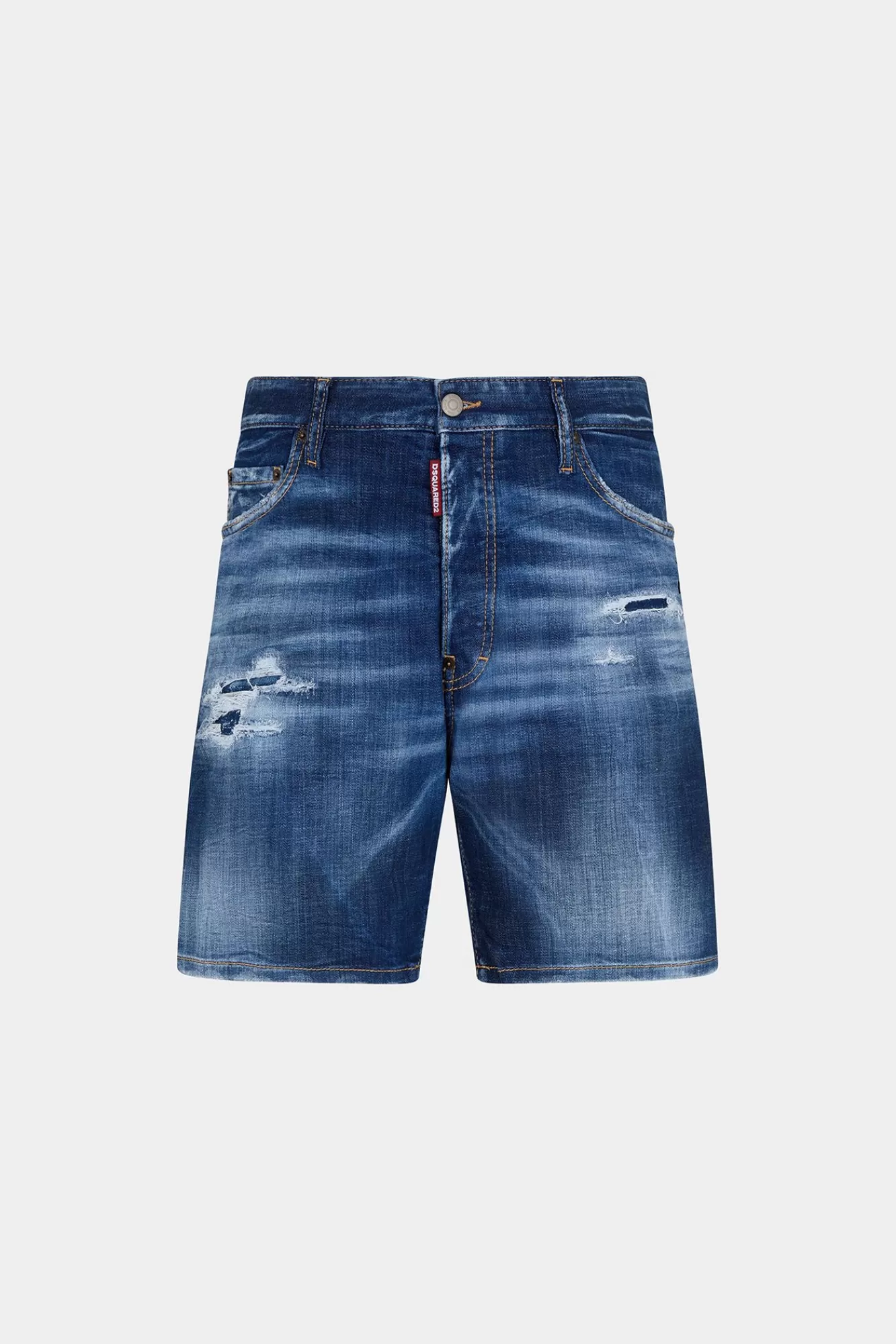 Dark Ripped Wash Marine Shorts<Dsquared2 Best Sale