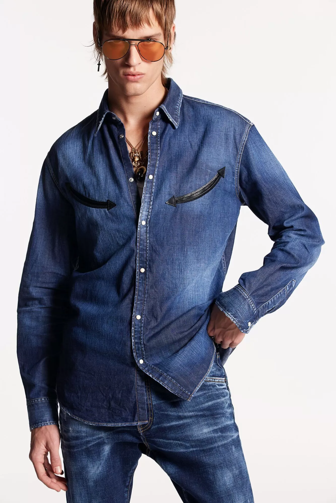 Dark Wash Relax Dan Shirt<Dsquared2 Sale