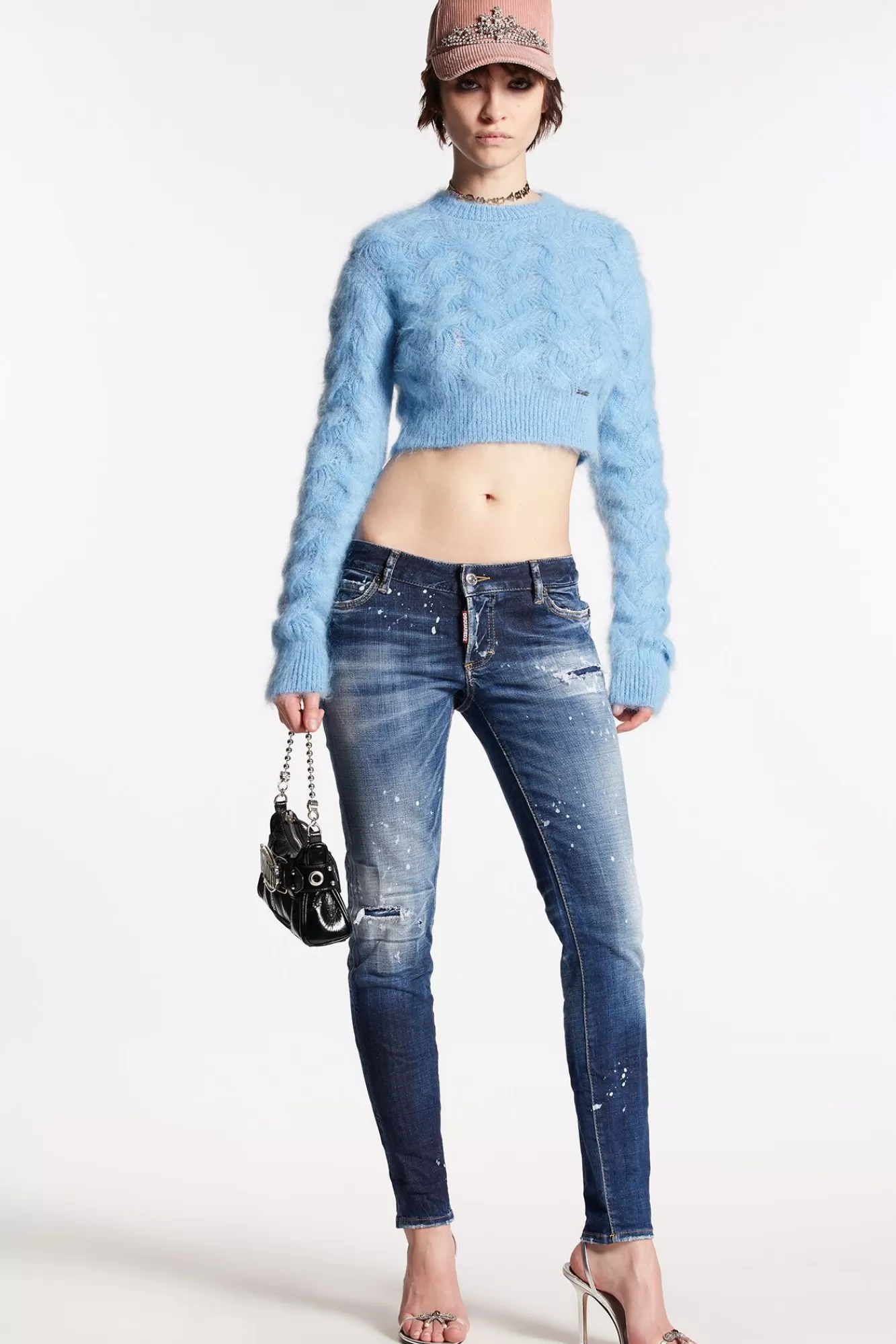 Dark White Sprinkle Wash Jennifer Jeans<Dsquared2 Online