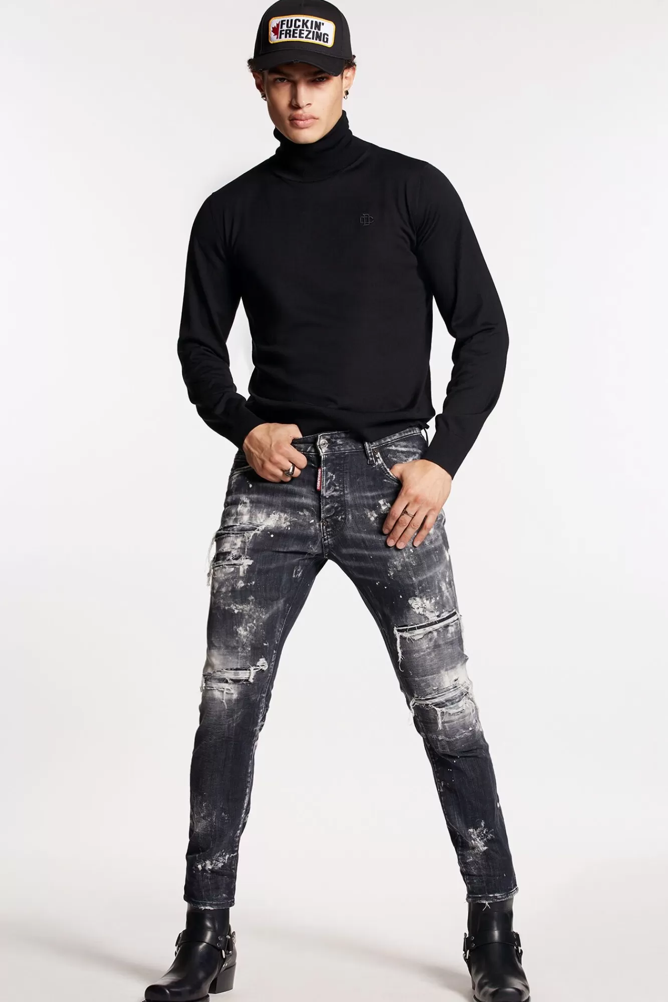 Destroyed Wash Skater Jeans<Dsquared2 Store