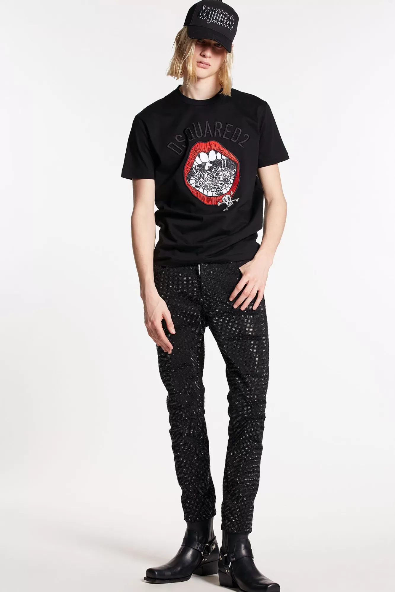 Diamond Scratched Skater Jeans<Dsquared2 Online