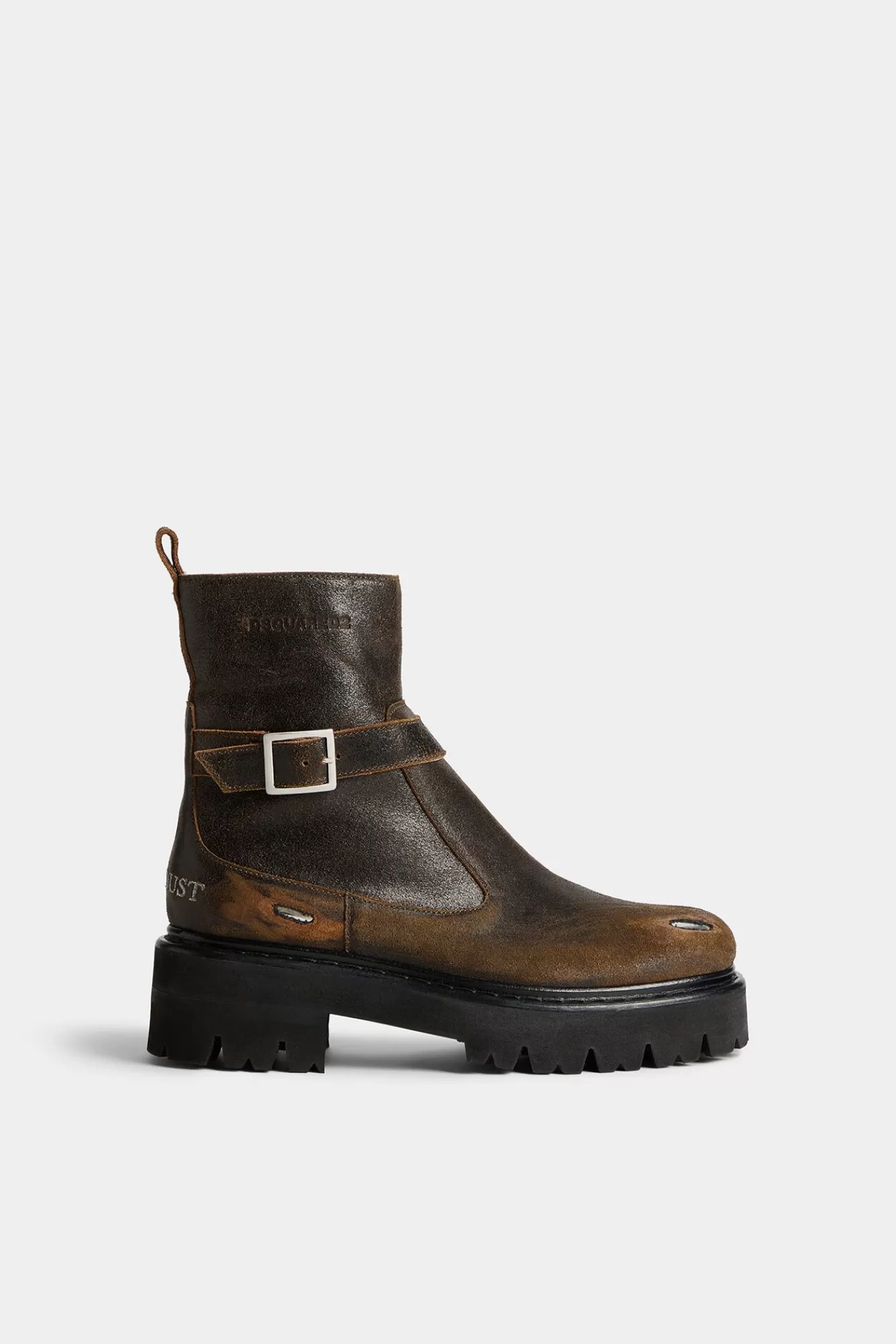 Distressed Combat Boots<Dsquared2 Best Sale