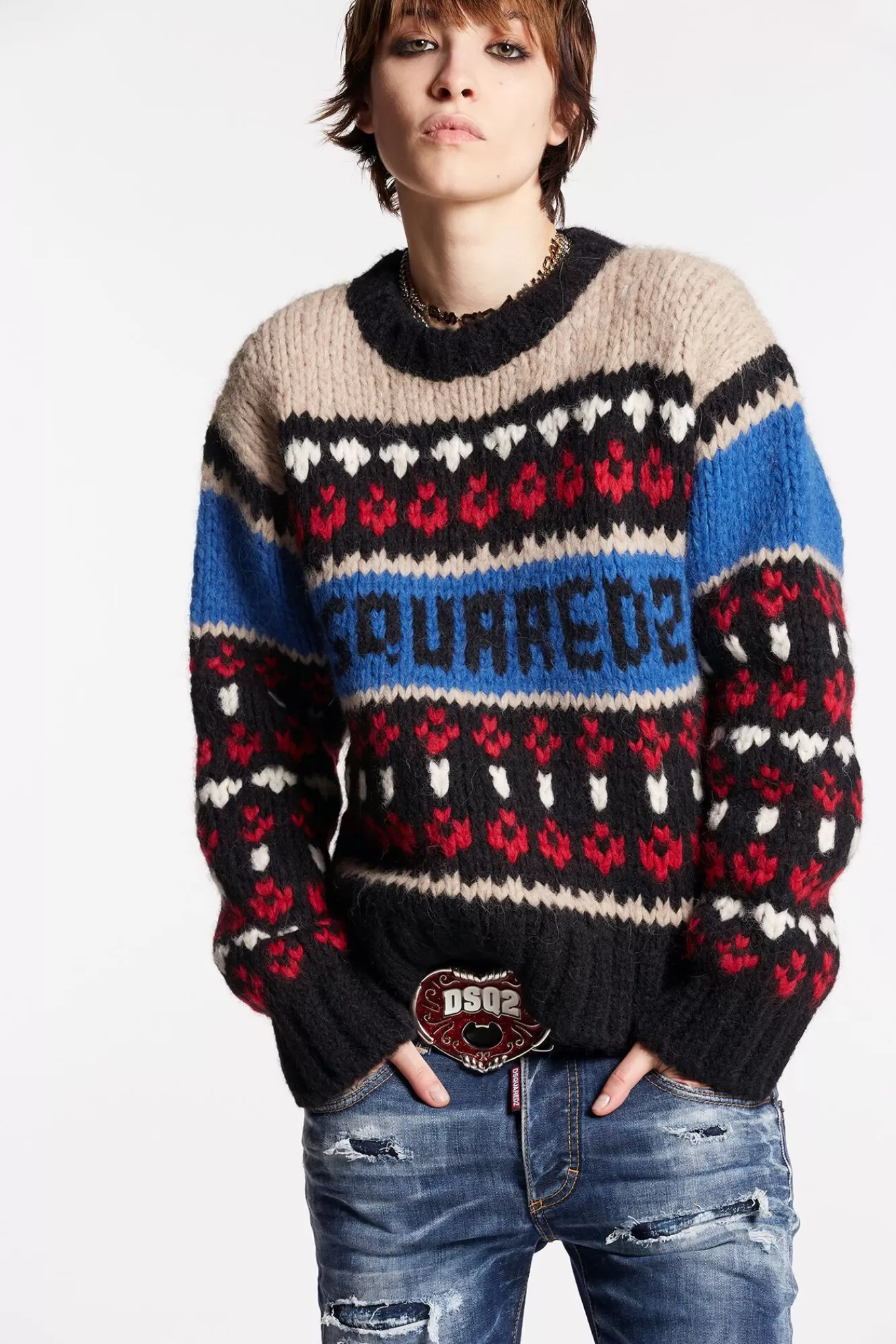 Wool Jacquard Knit<Dsquared2 Best Sale