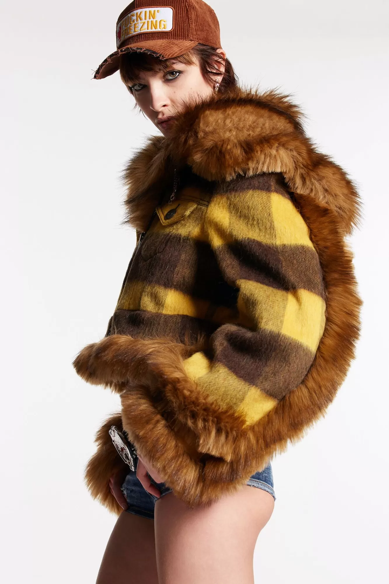 Faux Fur Jean Jacket<Dsquared2 Online