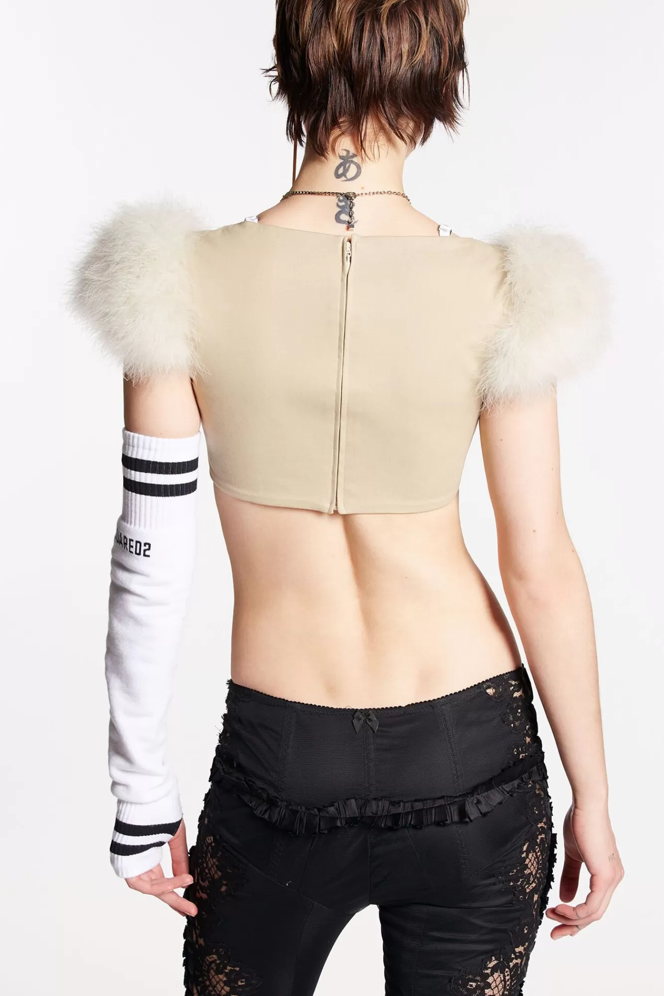 Feather Goth Bra Top<Dsquared2 Shop