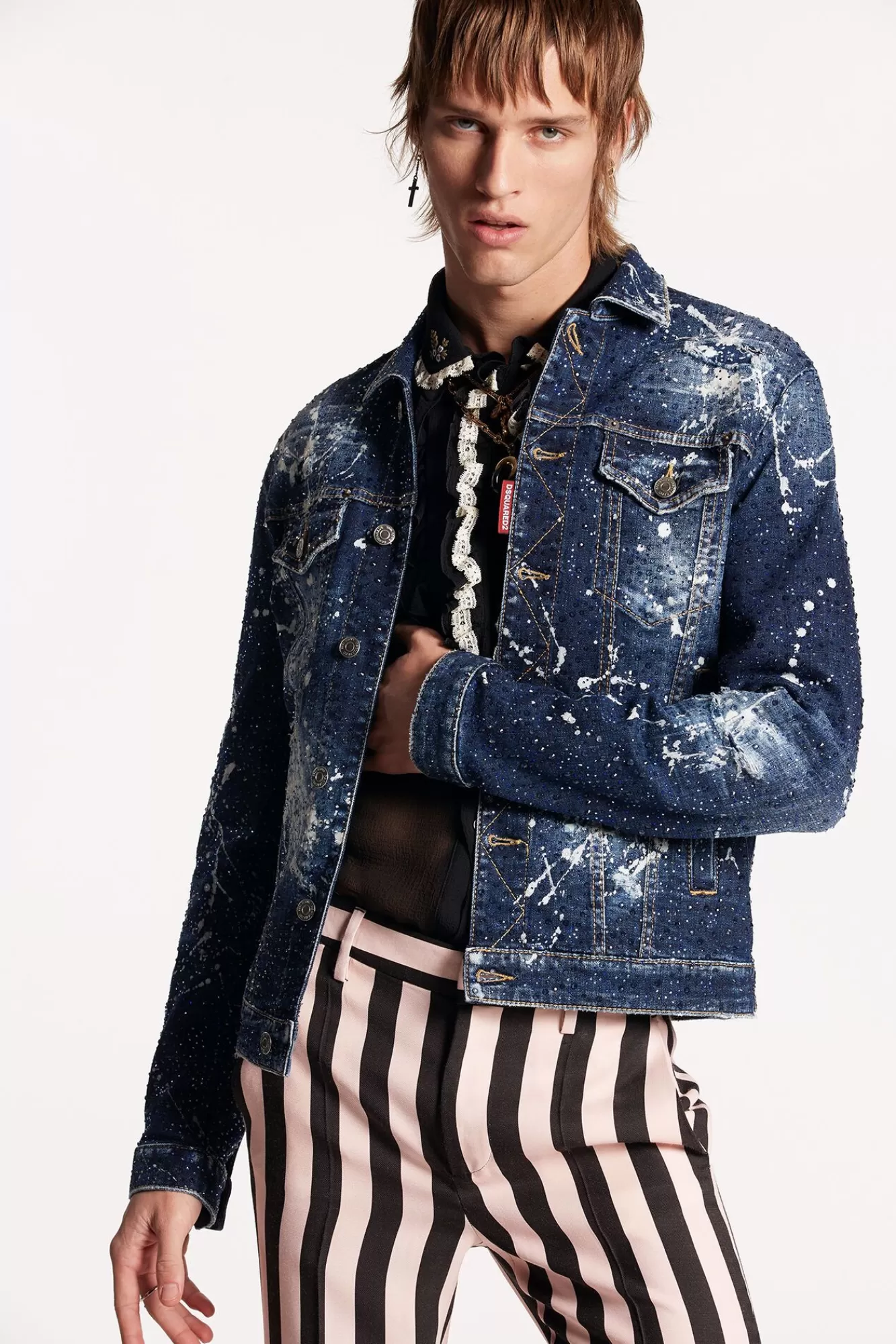 Fireworks Wash Dan Jean Jacket<Dsquared2 Cheap