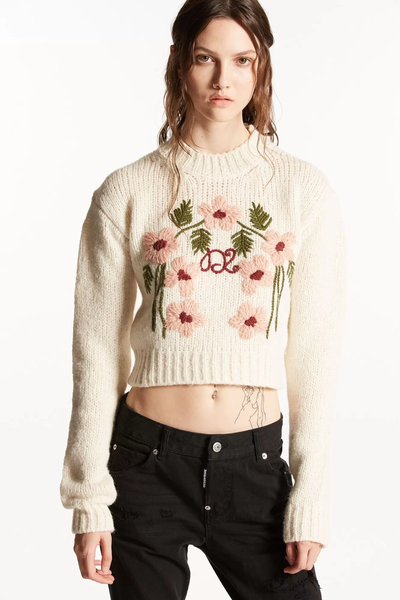 Flower Jacquard Knit<Dsquared2 Cheap