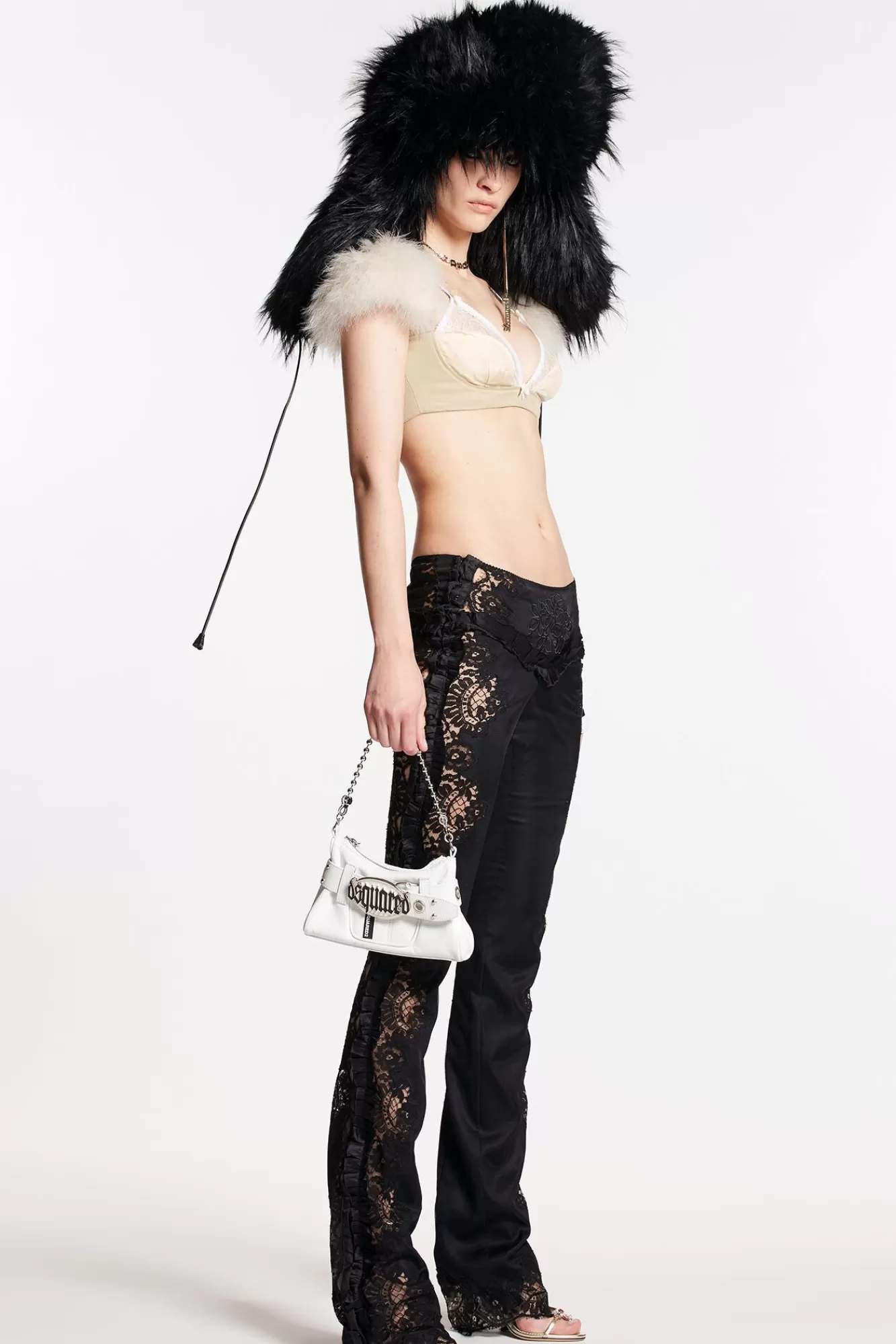 Goth Lace Trimmed Pants<Dsquared2 Hot