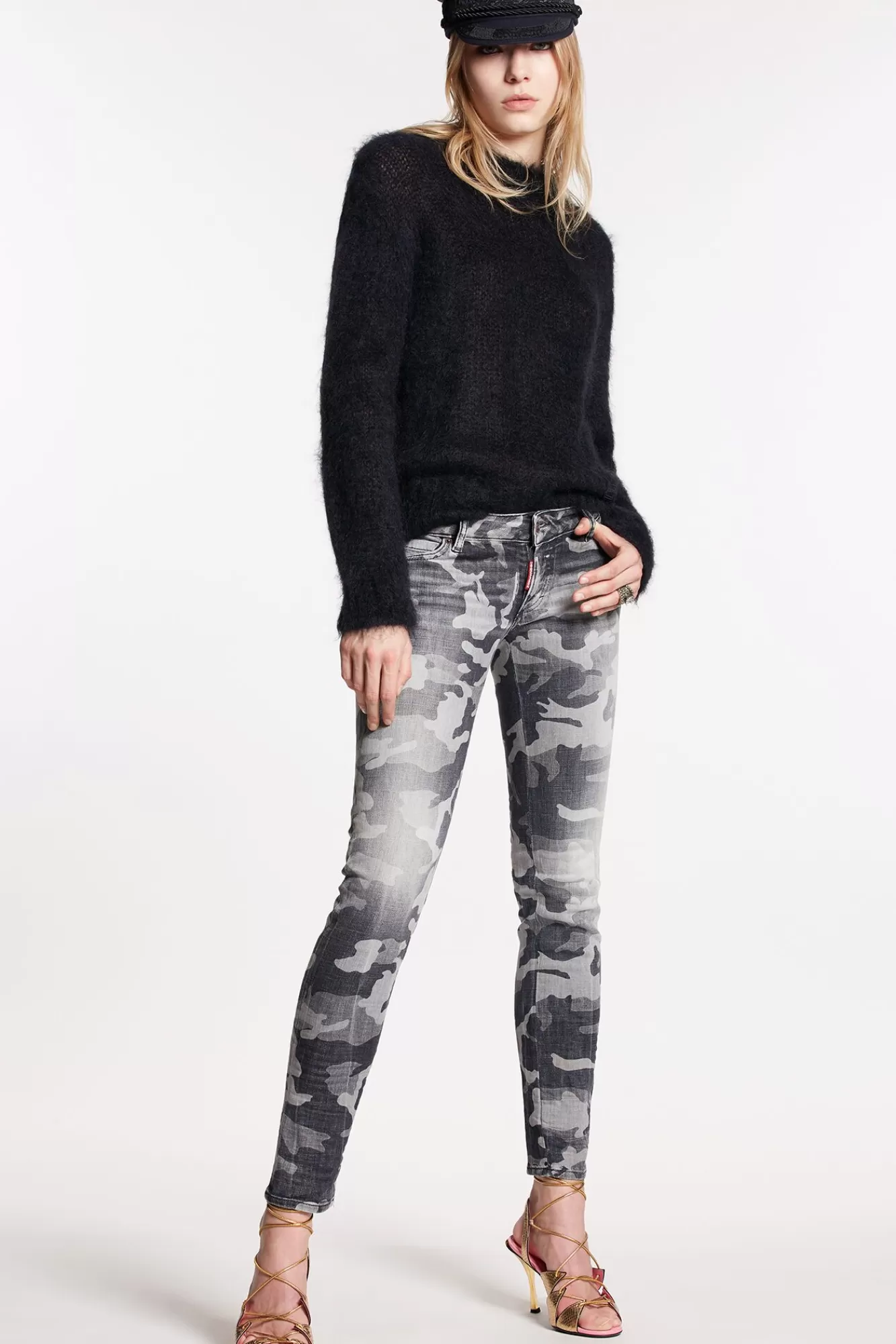 Grey Camo Wash Jennifer Jeans<Dsquared2 Cheap