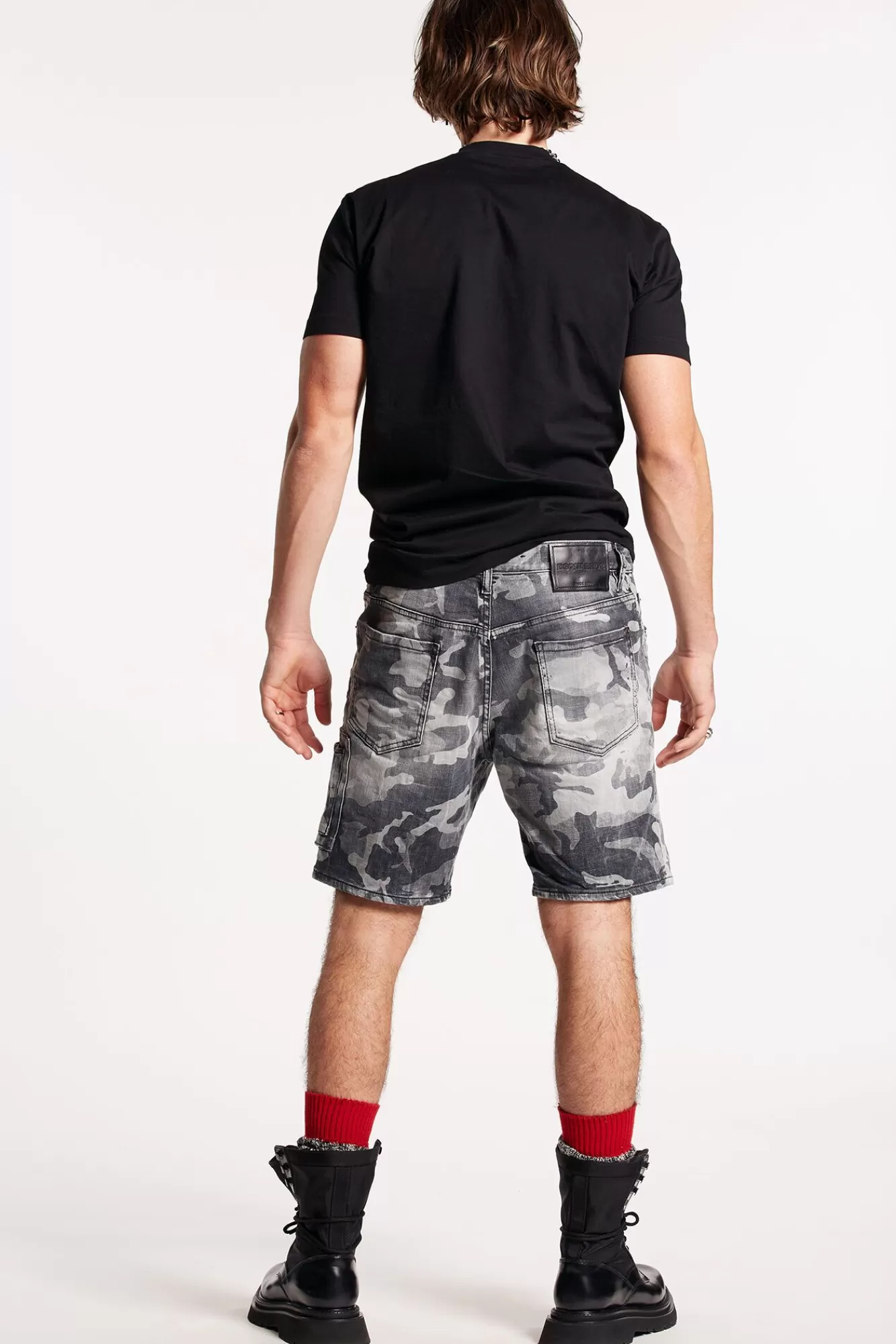 Grey Camo Wash Marine Shorts<Dsquared2 Shop