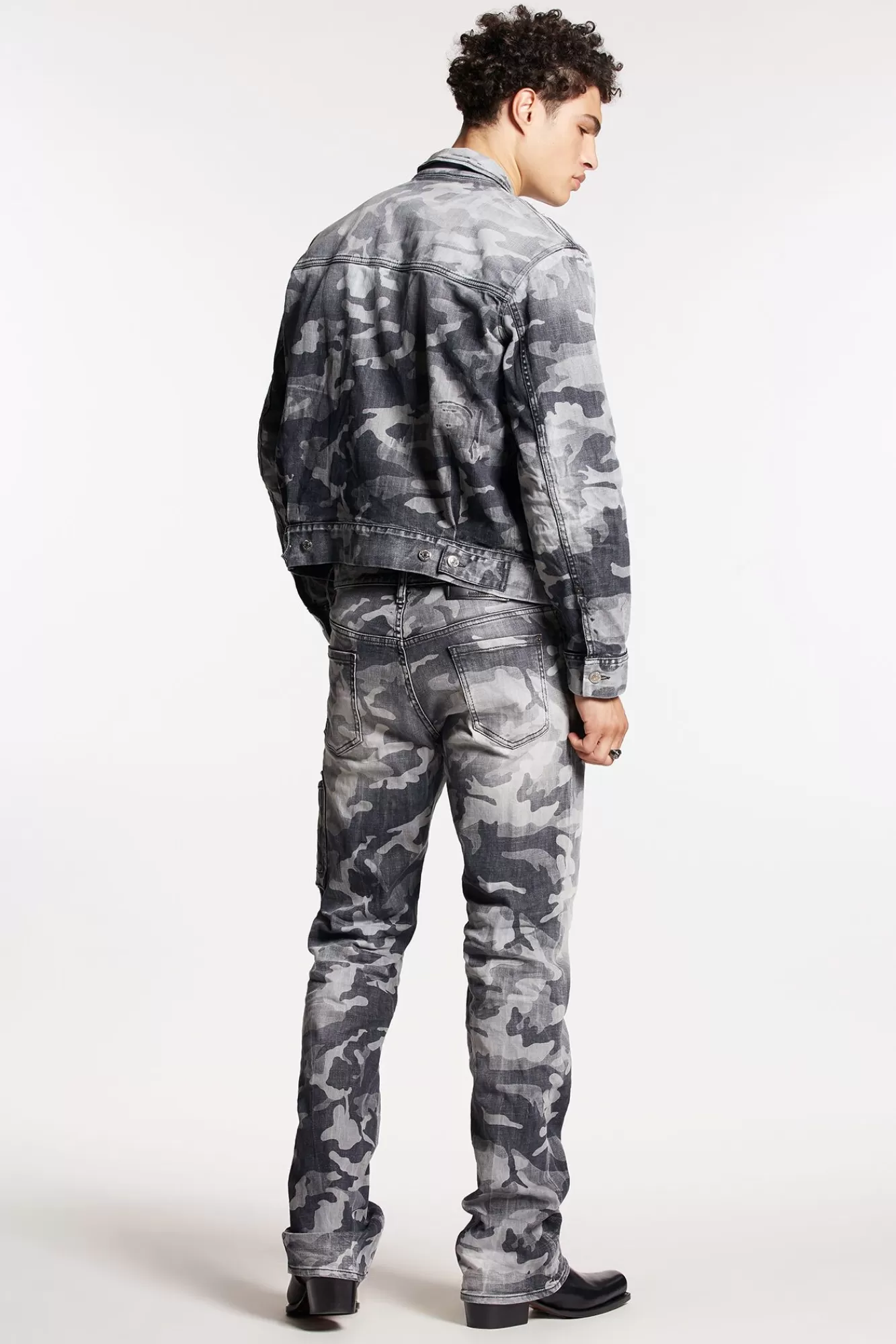 Grey Camo Wash Roadie Jeans<Dsquared2 Clearance