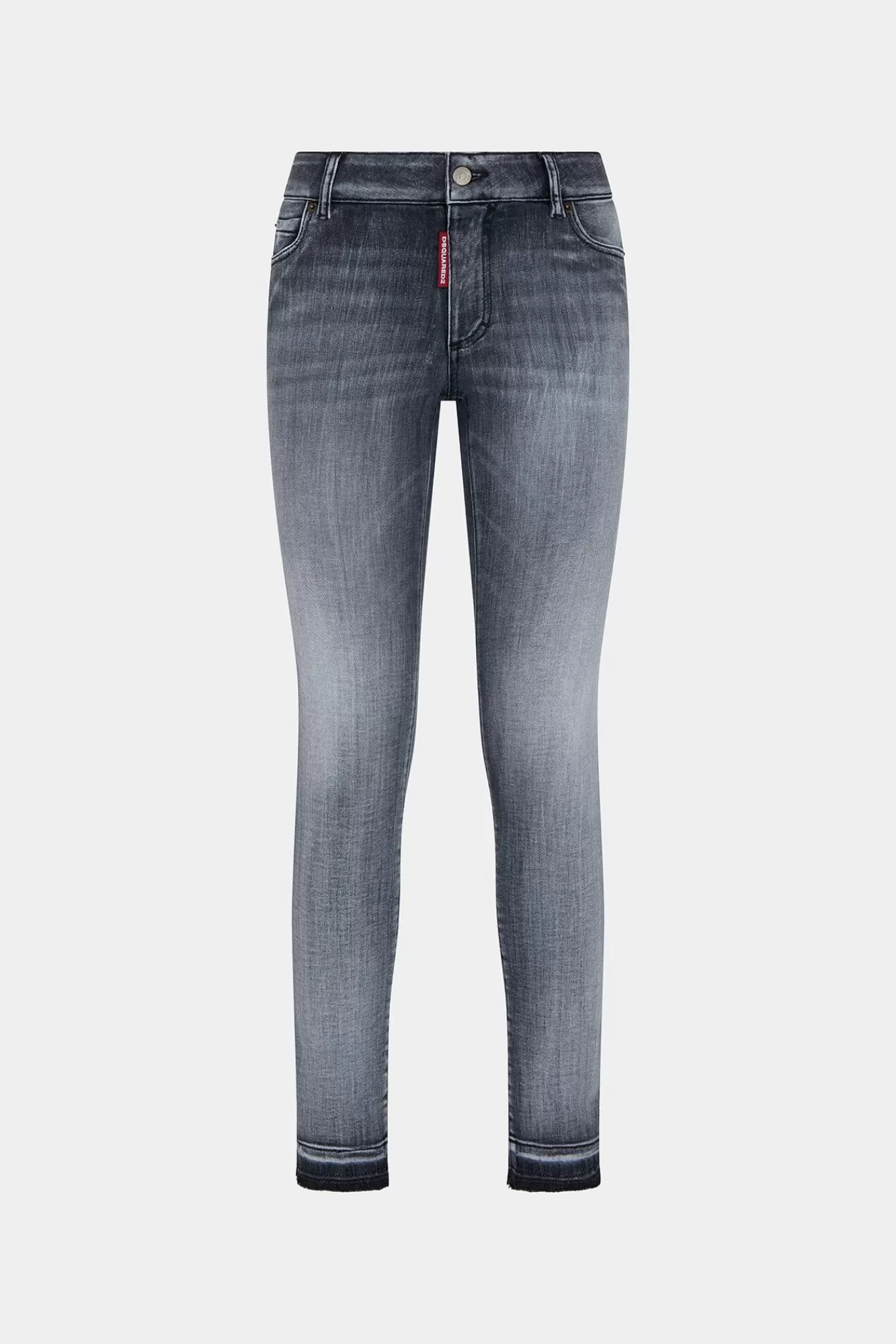 Grey Proper Wash Medium Waist Skinny Jeans<Dsquared2 Sale