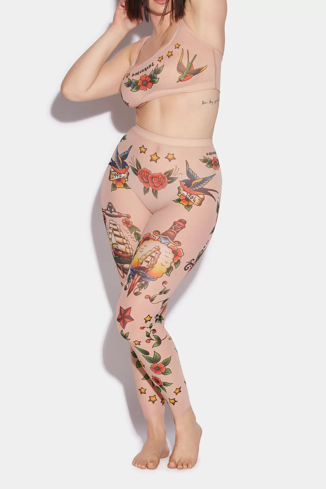 Honey Tattoo Leggings<Dsquared2 Best Sale