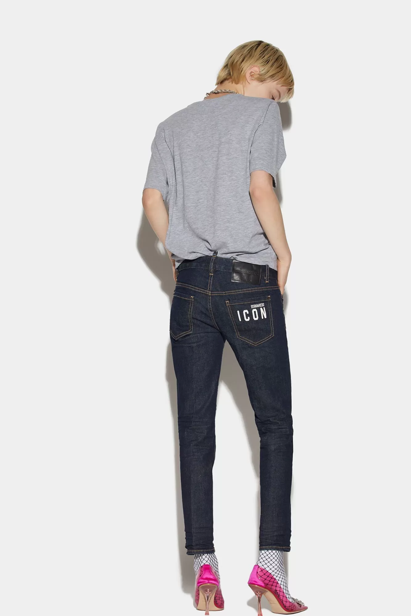 Icon Dark Wash Jennifer Cropped Jeans<Dsquared2 Sale