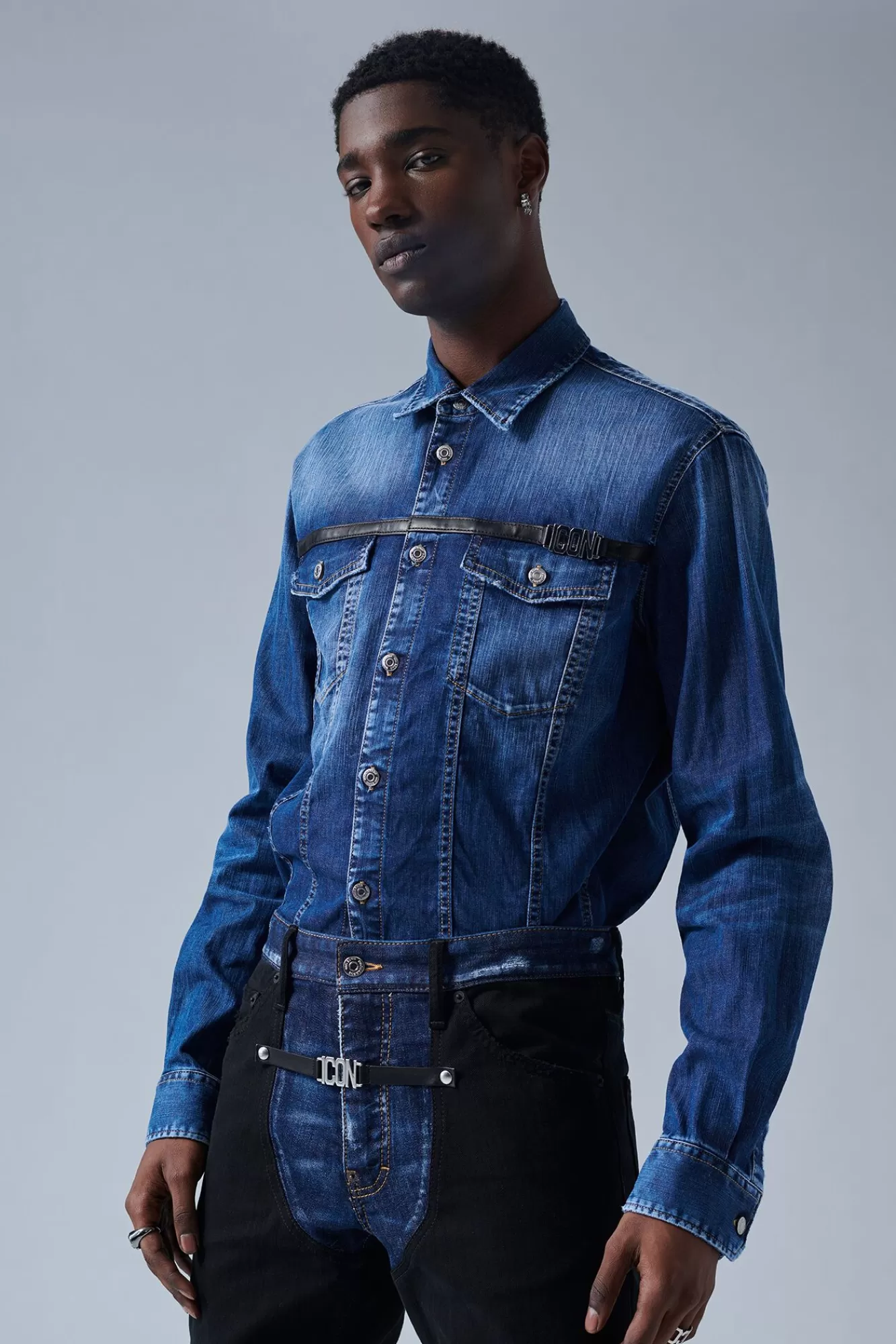 Icon Dark Wash Regular Shirt<Dsquared2 Hot