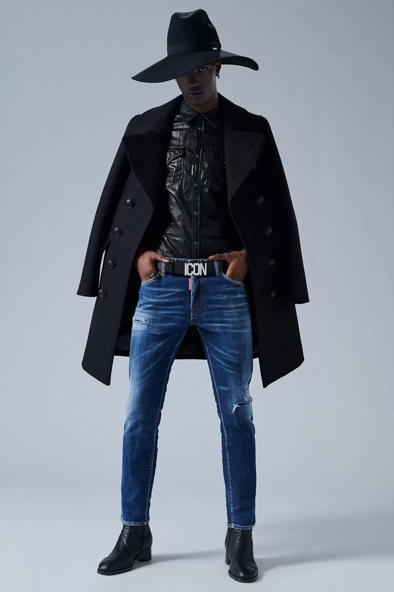 Icon Dark Wash Skater Jeans<Dsquared2 Hot