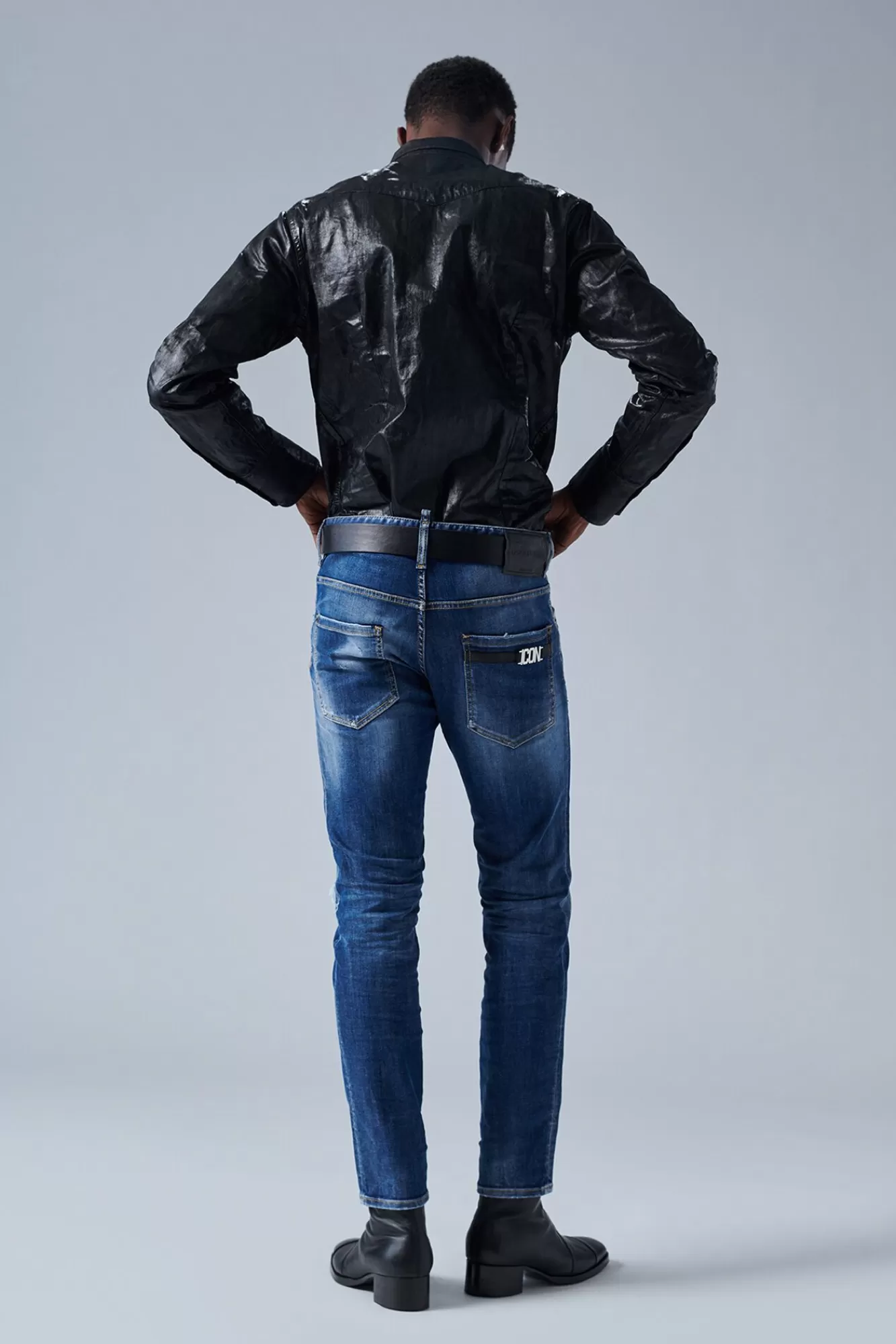 Icon Dark Wash Skater Jeans<Dsquared2 Hot