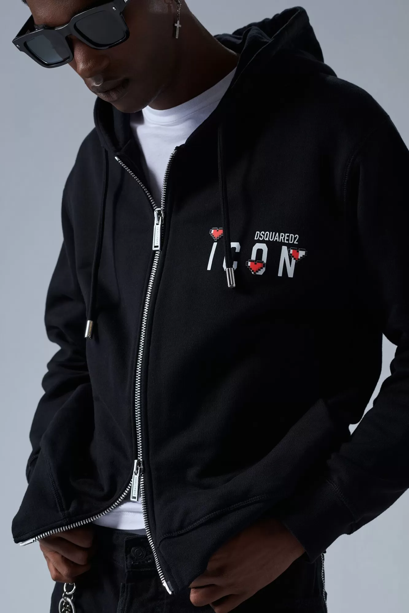 Icon Heart Pixel Cool Hoodie<Dsquared2 Best