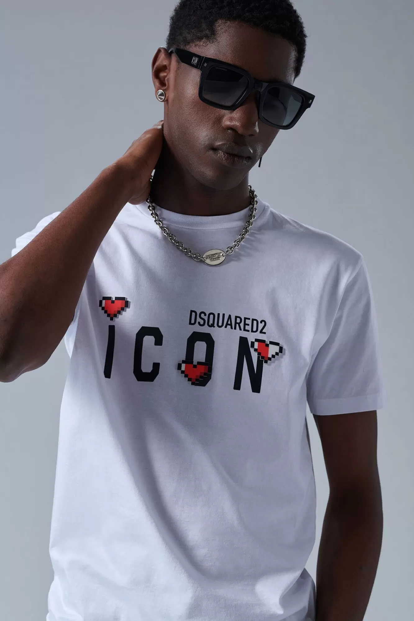 Icon Heart Pixel Cool T-Shirt<Dsquared2 Clearance