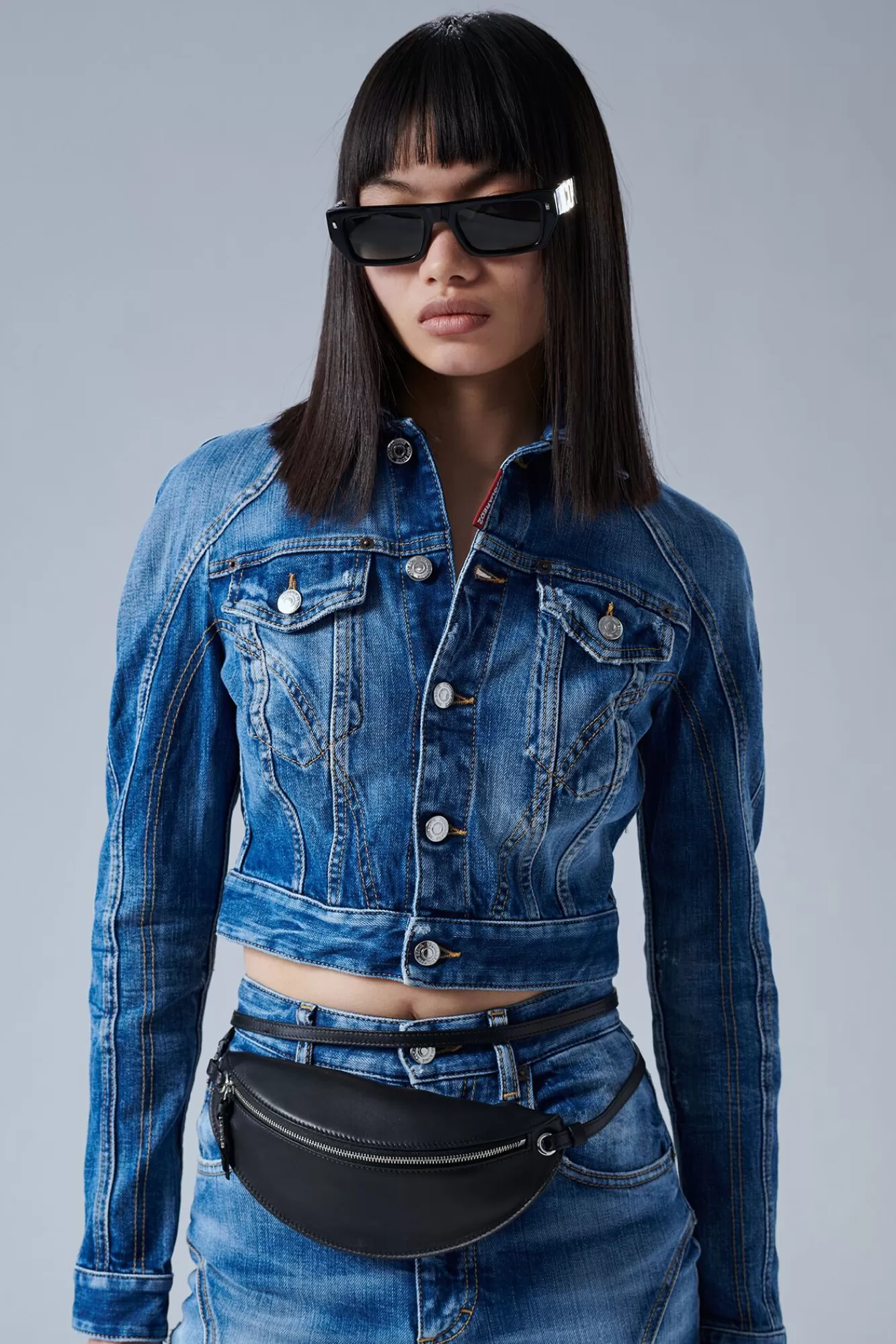 Icon Medium Wash Denim Jacket<Dsquared2 Hot