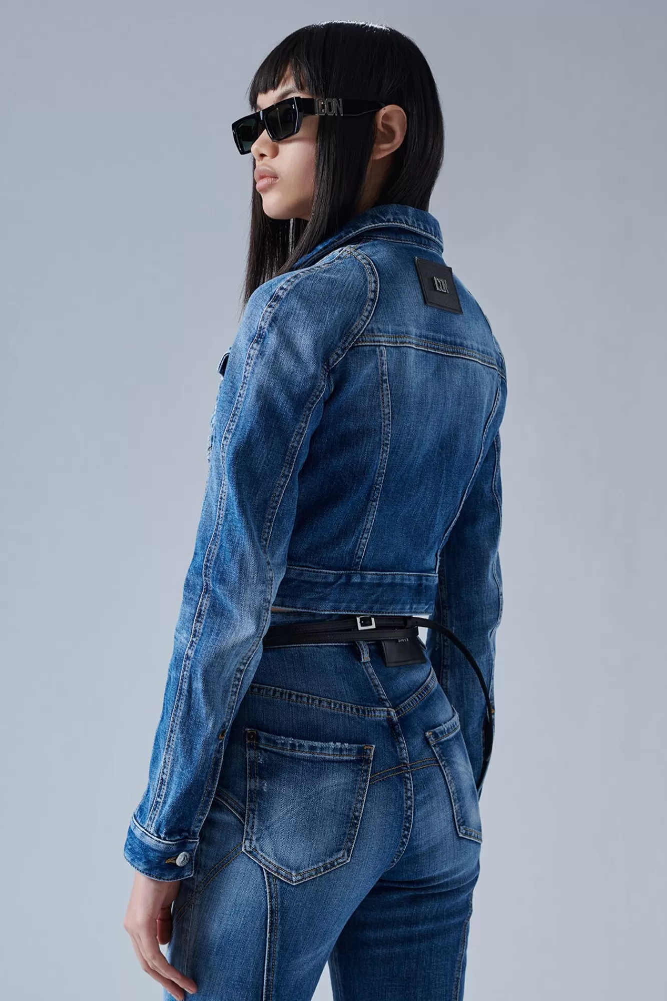 Icon Medium Wash Denim Jacket<Dsquared2 Hot