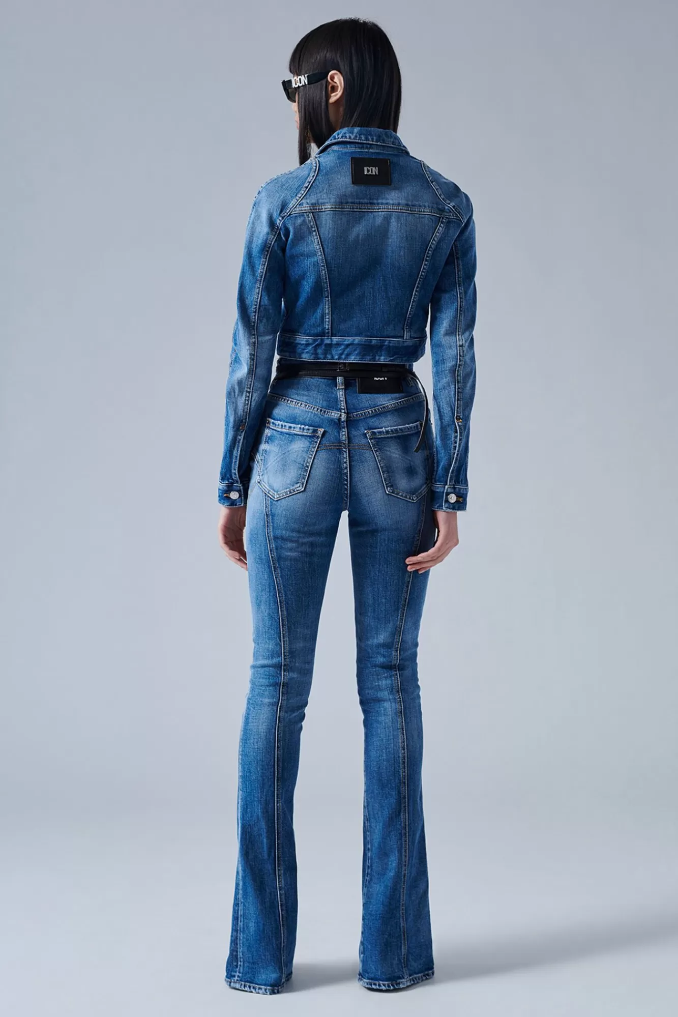 Icon Medium Wash High Waist Trumpet Jeans<Dsquared2 Fashion