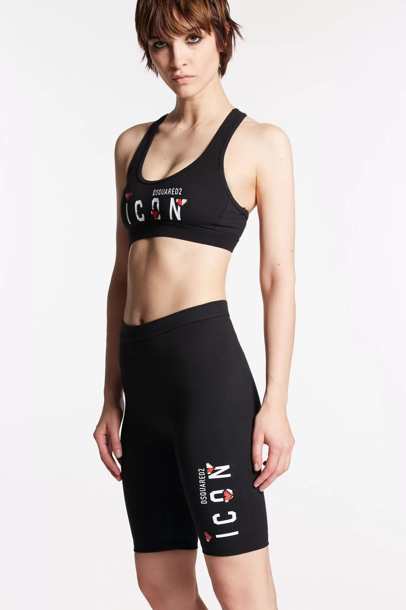 Icon Pixel Heart Cycling Shorts<Dsquared2 Best Sale