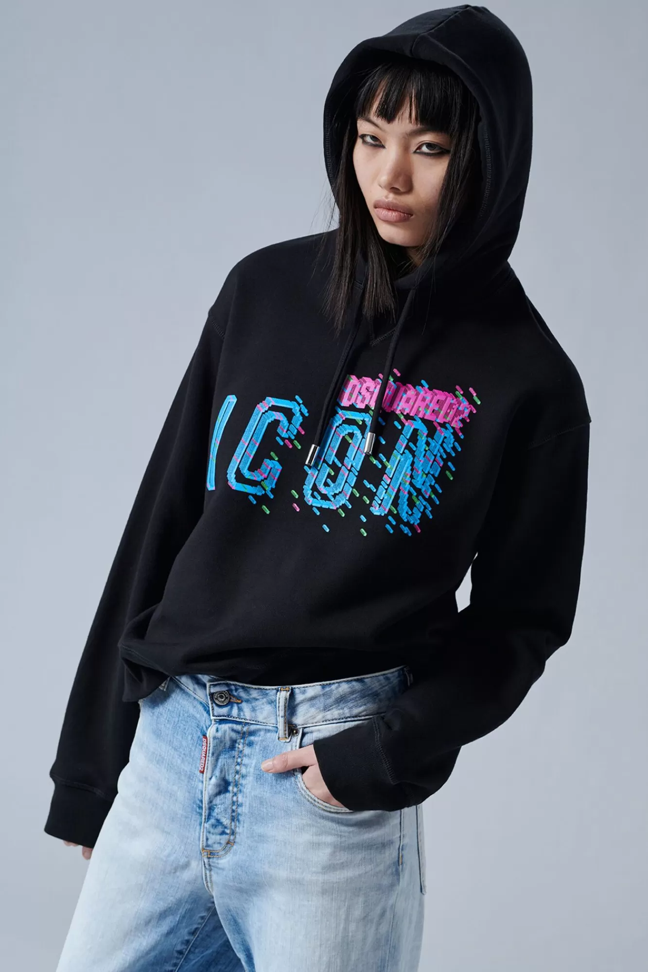 Icon Pixeled Cool Hoodie<Dsquared2 Store