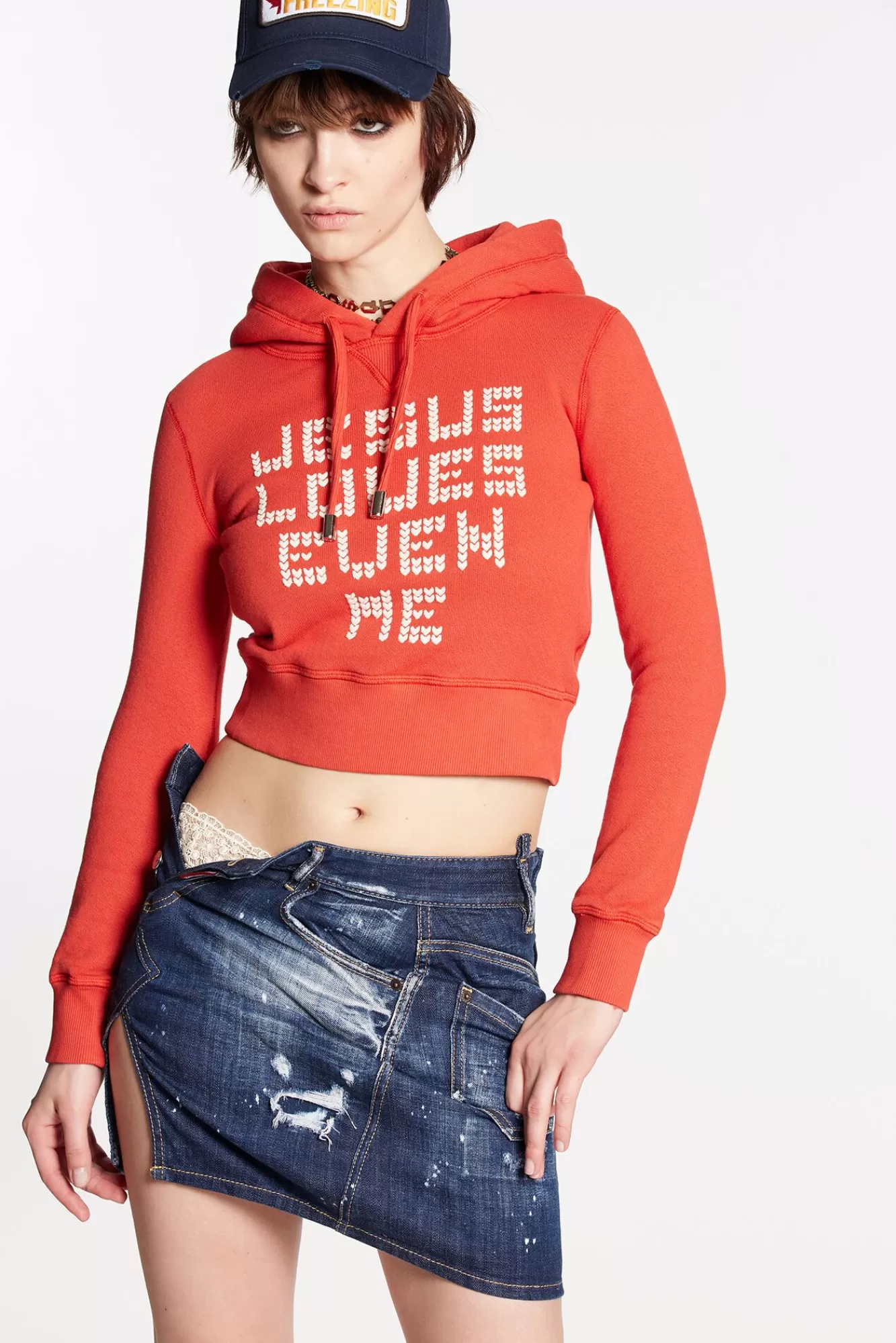 Jesus Loves Even Me Mini Sweatshirt<Dsquared2 Sale