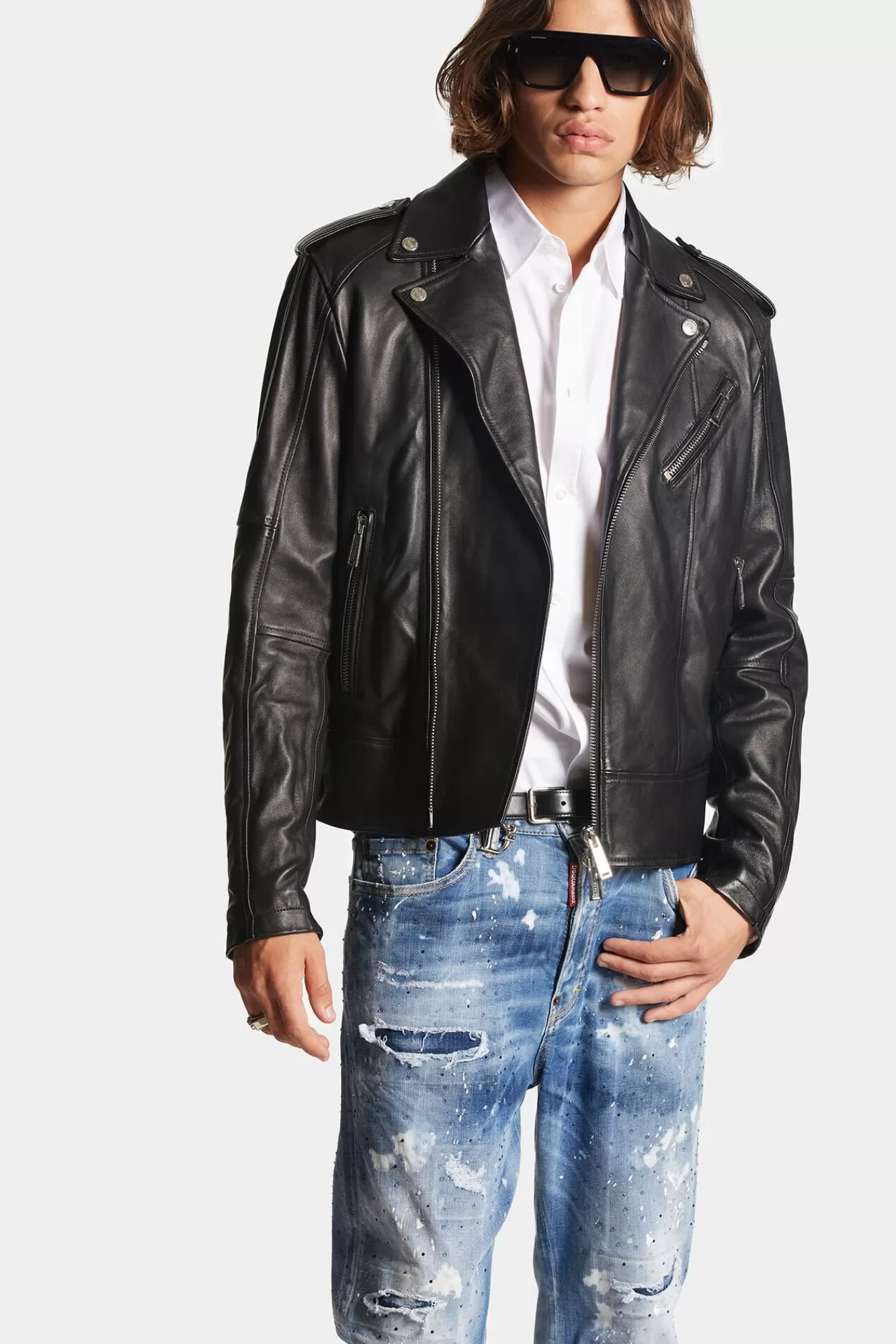 Kiodo Leather Jacket<Dsquared2 New