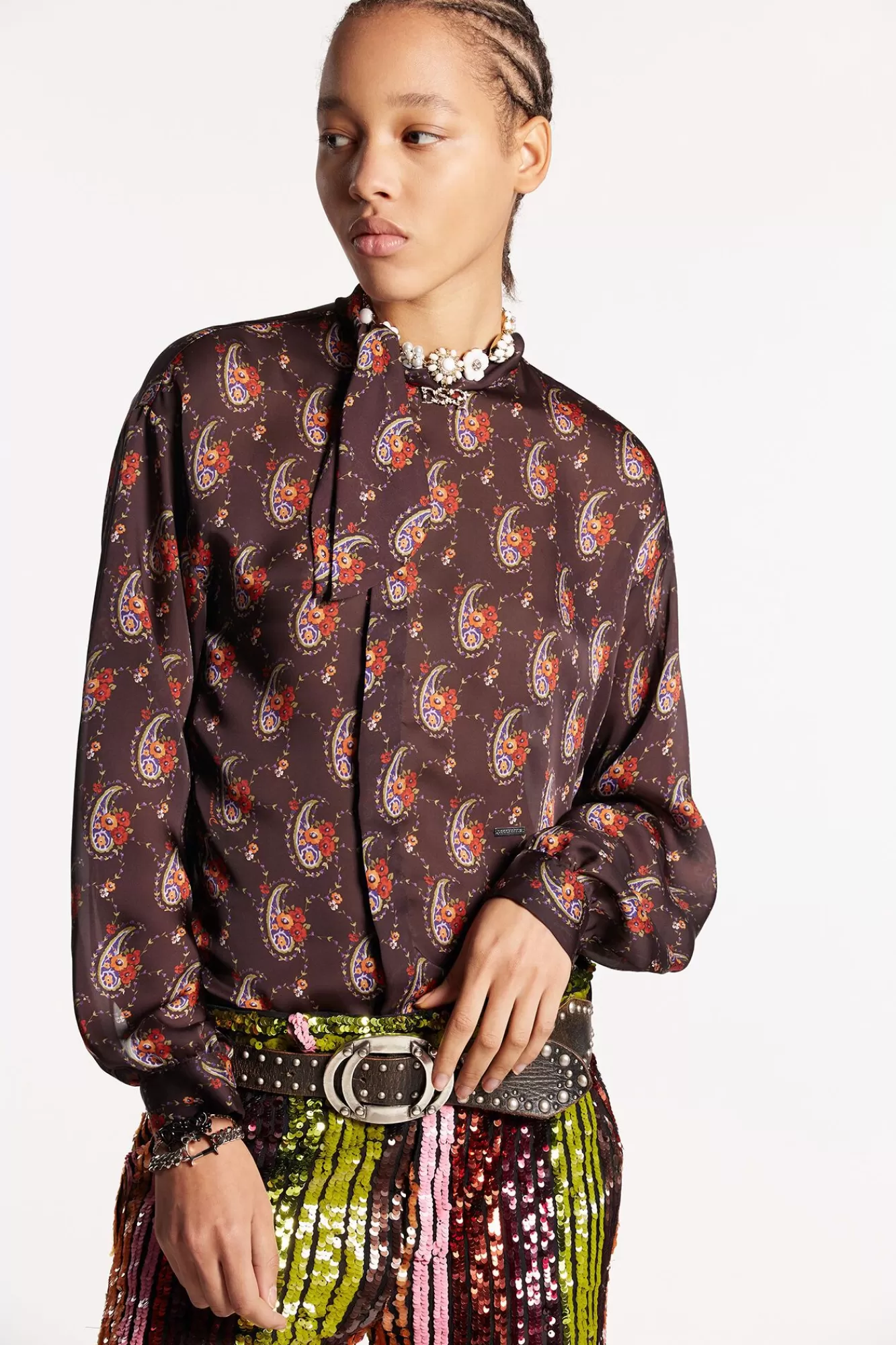 Knotted Collar Shirt<Dsquared2 Online