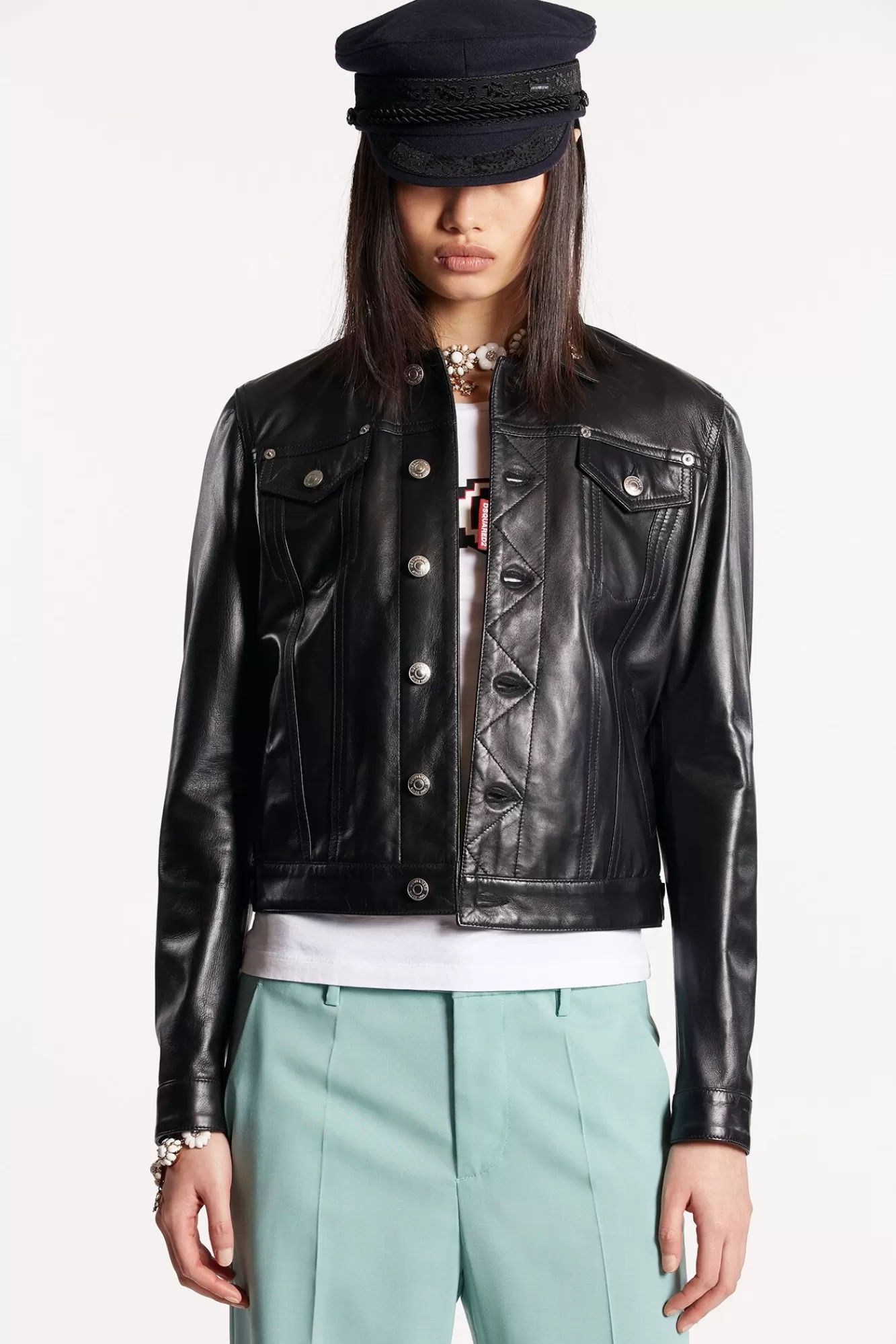 Leather Boyfriend Jacket<Dsquared2 Shop