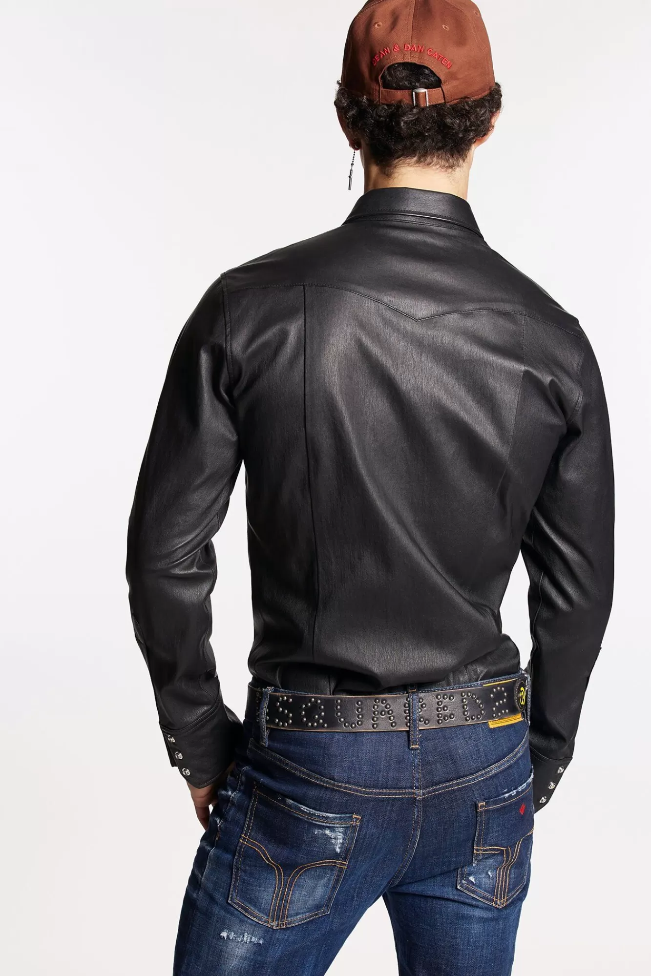 Leather Classic Western Slim Shirt<Dsquared2 Fashion