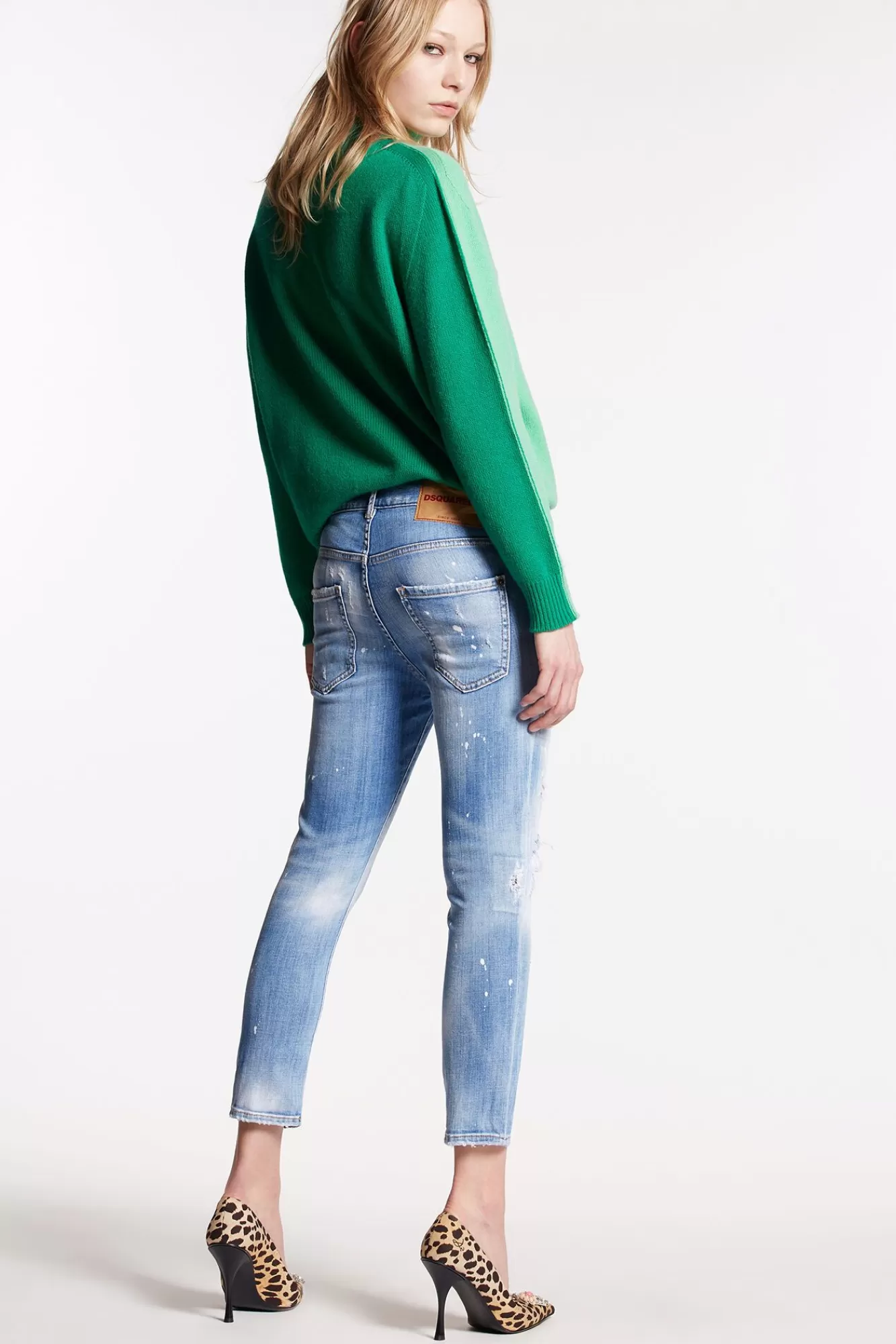 Light Dan'S Ripped Jean Wash Cool Girl Cropped Jeans<Dsquared2 Sale