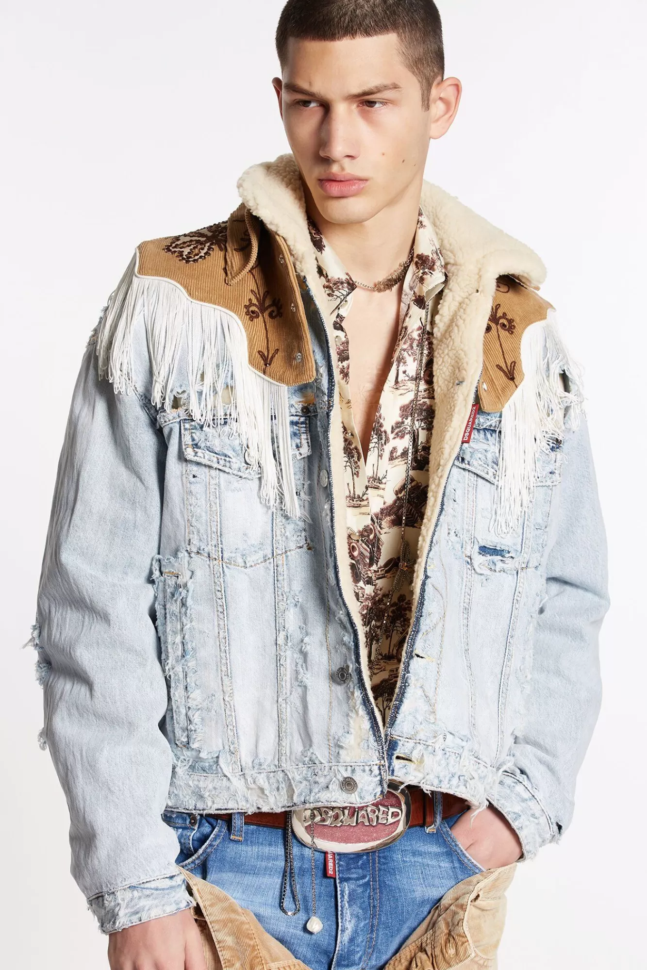 Light Destroyed Wash Jean Jacket<Dsquared2 Best