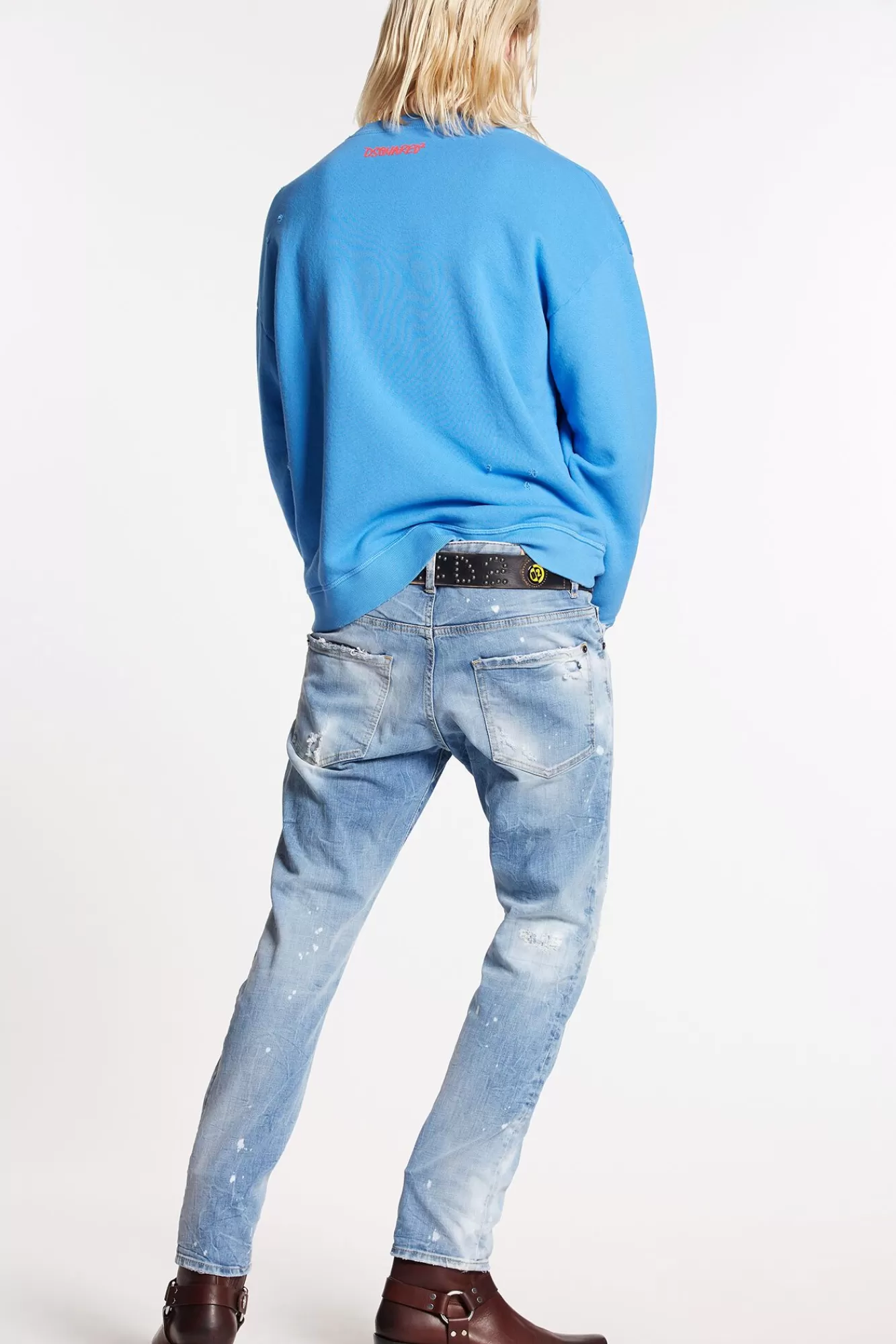 Light Ripped Wash Skater Jeans<Dsquared2 Cheap