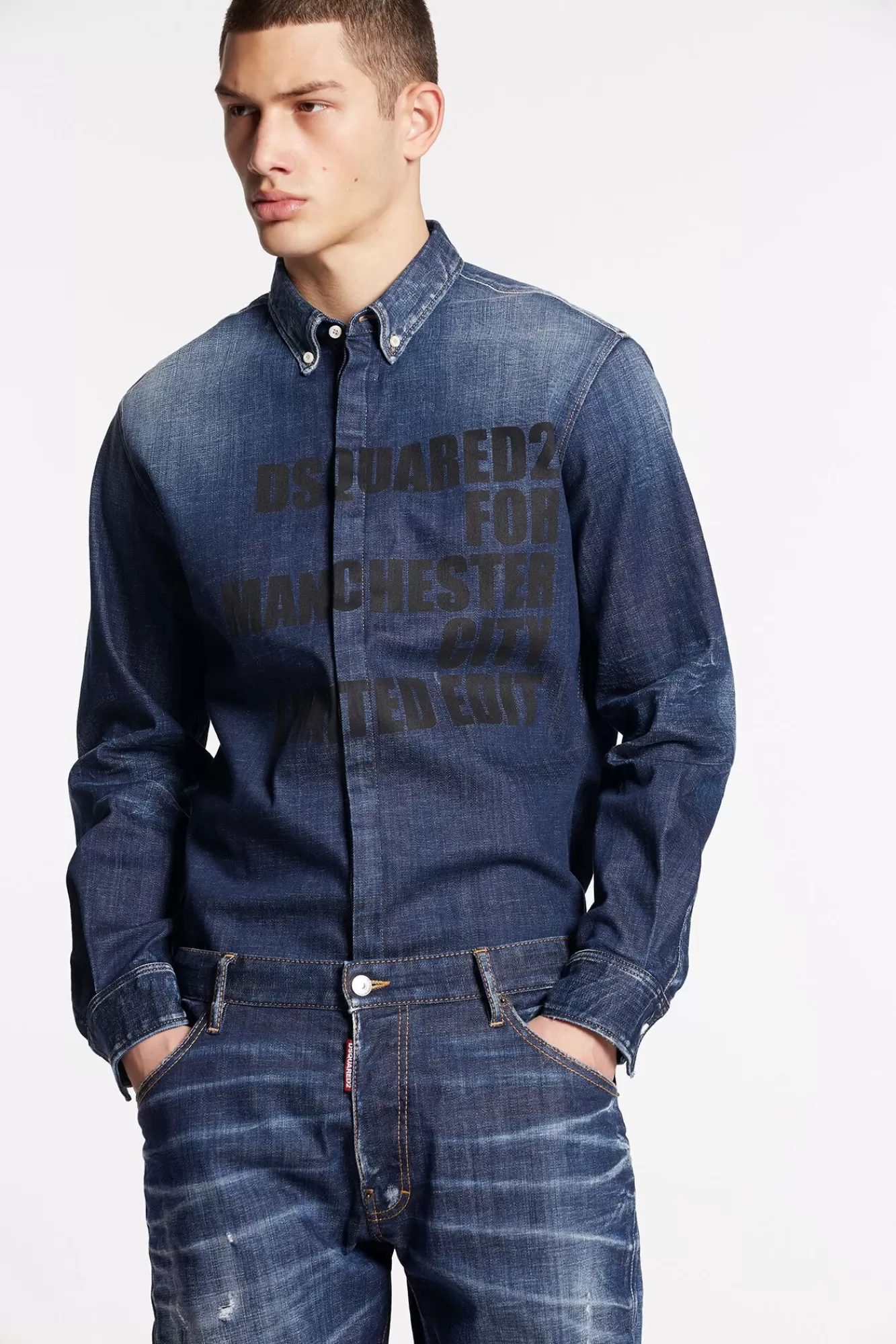 Manchester City Denim Shirt<Dsquared2 Cheap